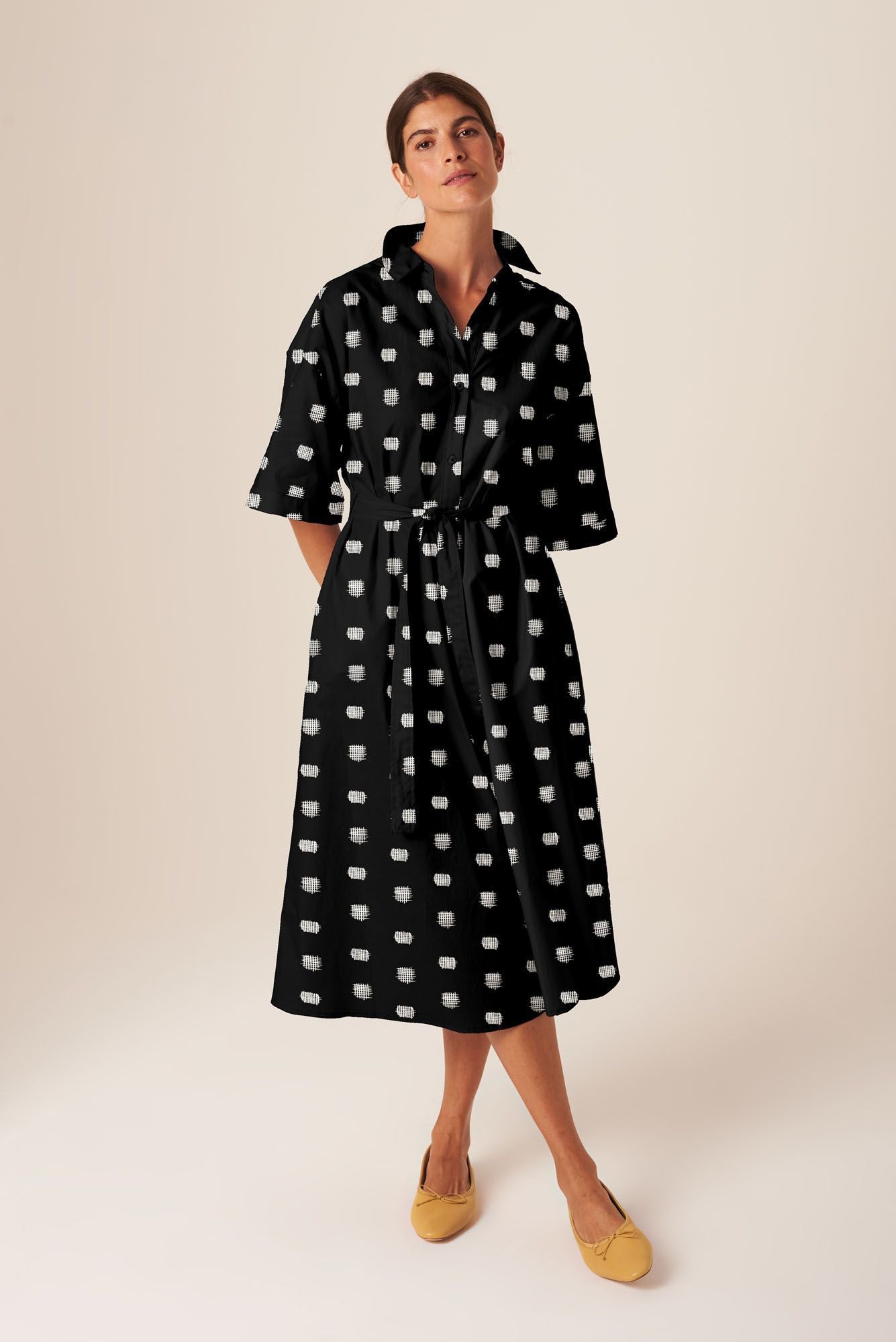 Sarah Shirtdress | Black Cross Stitch