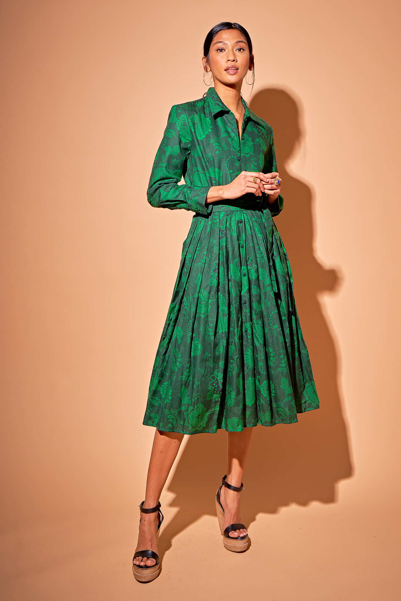 Emerson Dress in Cotton | Emerald Legacy Lace XXS Emerson Dress in Cotton | Emerald Legacy Lace XXS
