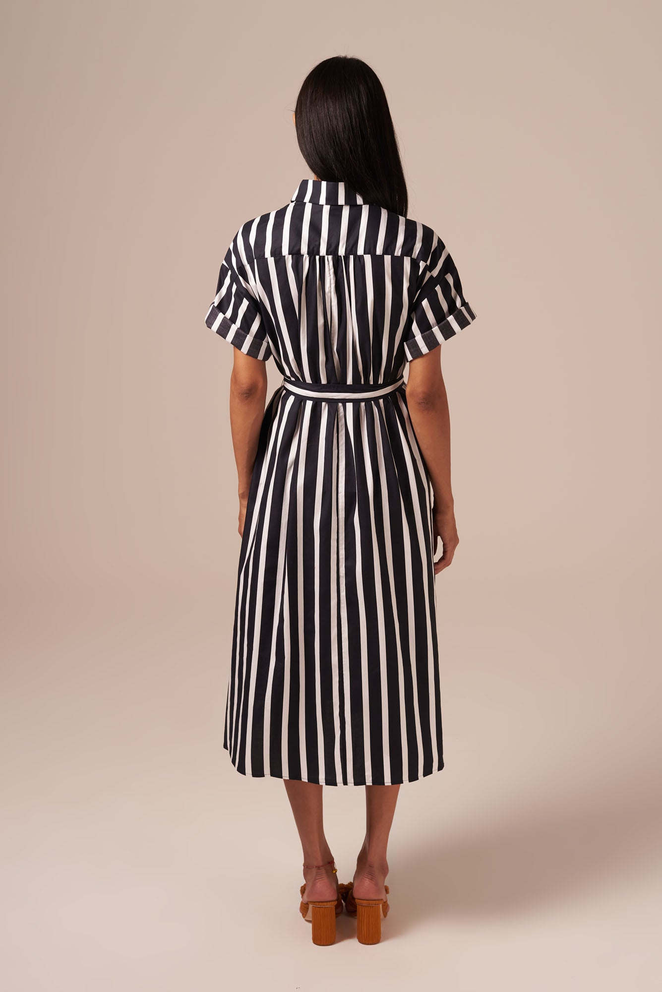 The Sarah Shirtdress | Black Stripe