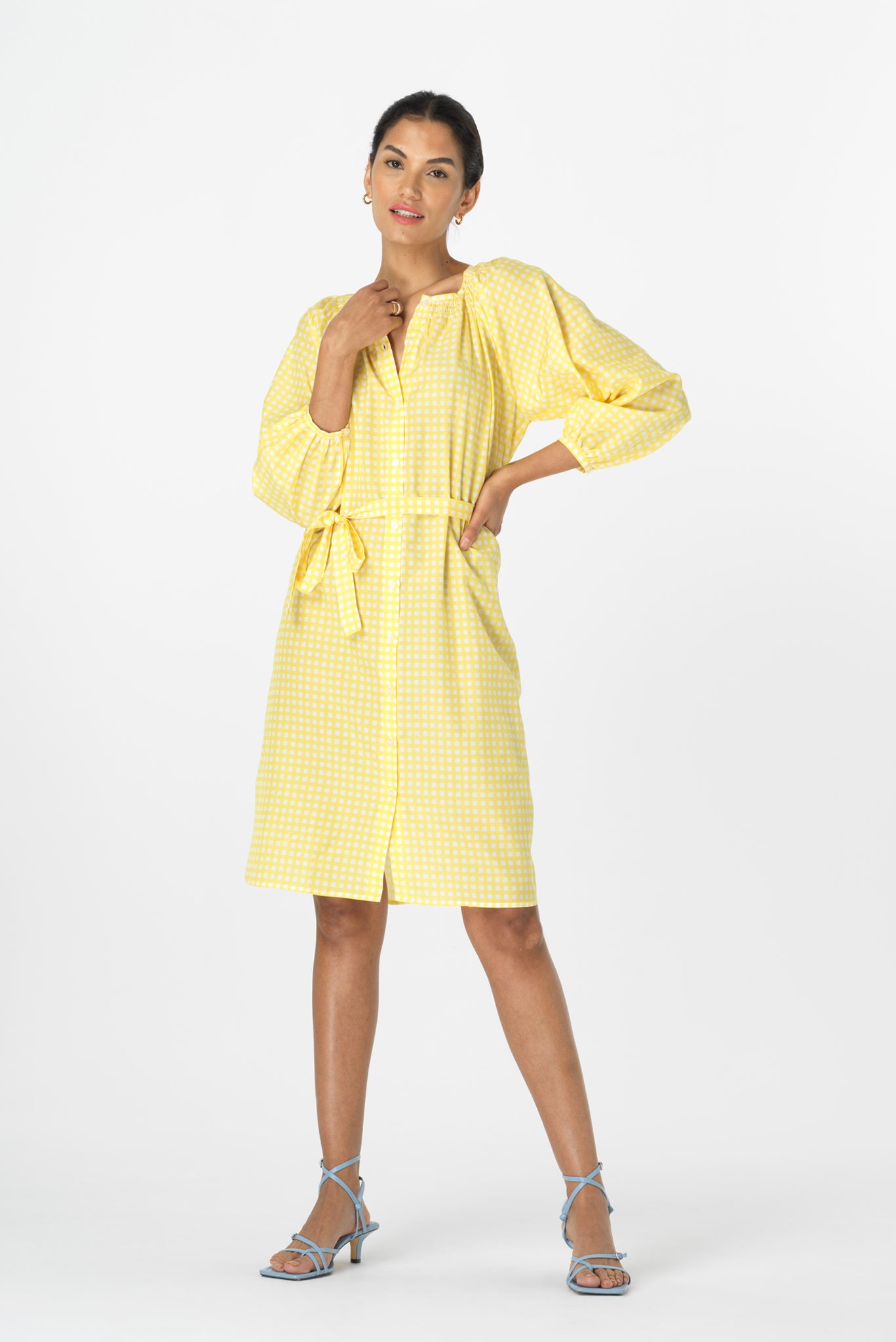 Classic Dress | Pale Yellow Gingham