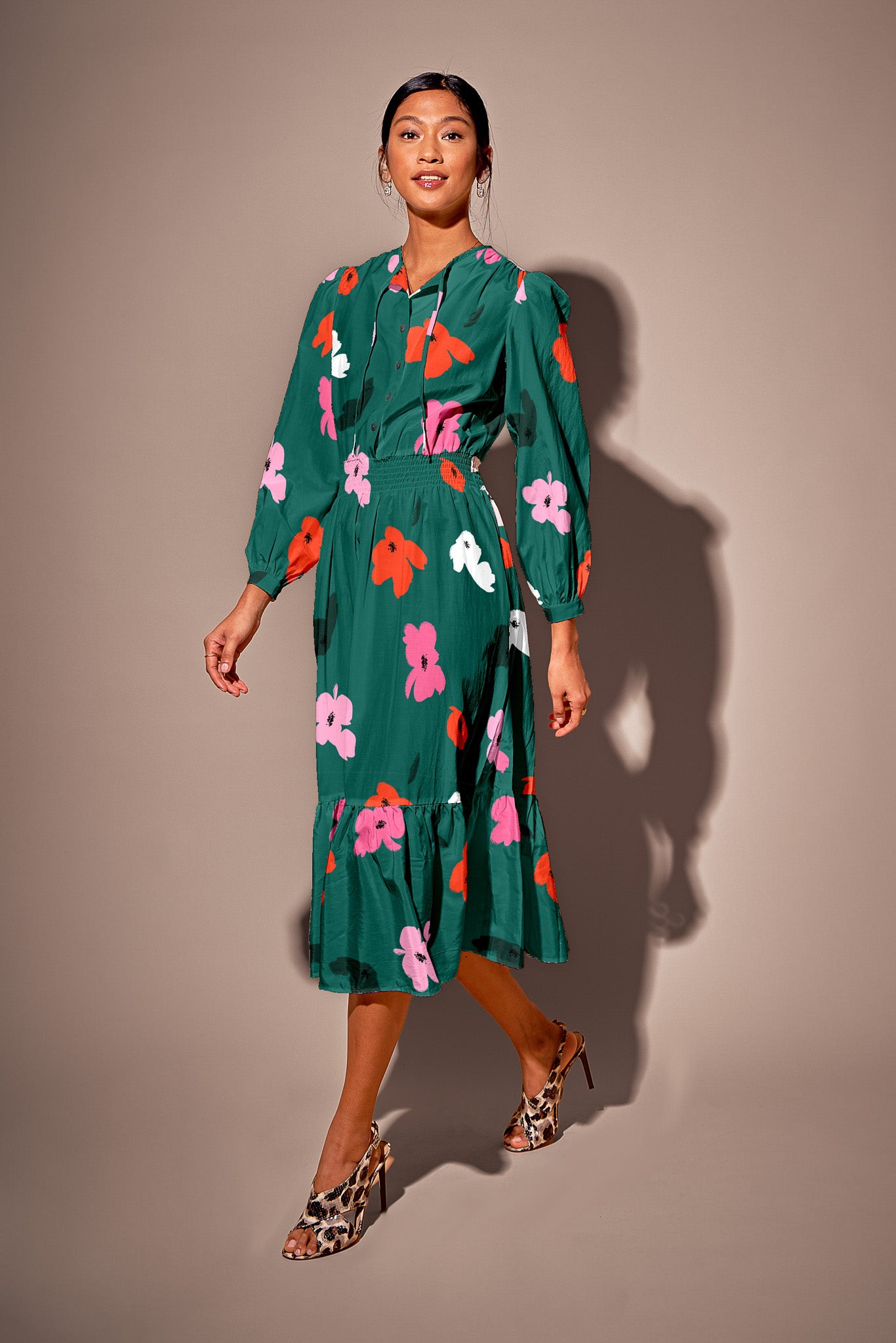Juliette Dress | Emerald Painted Poppies | tuckernyc Tucker Juliette Dress | Emerald Painted Poppies | tuckernyc Tucker