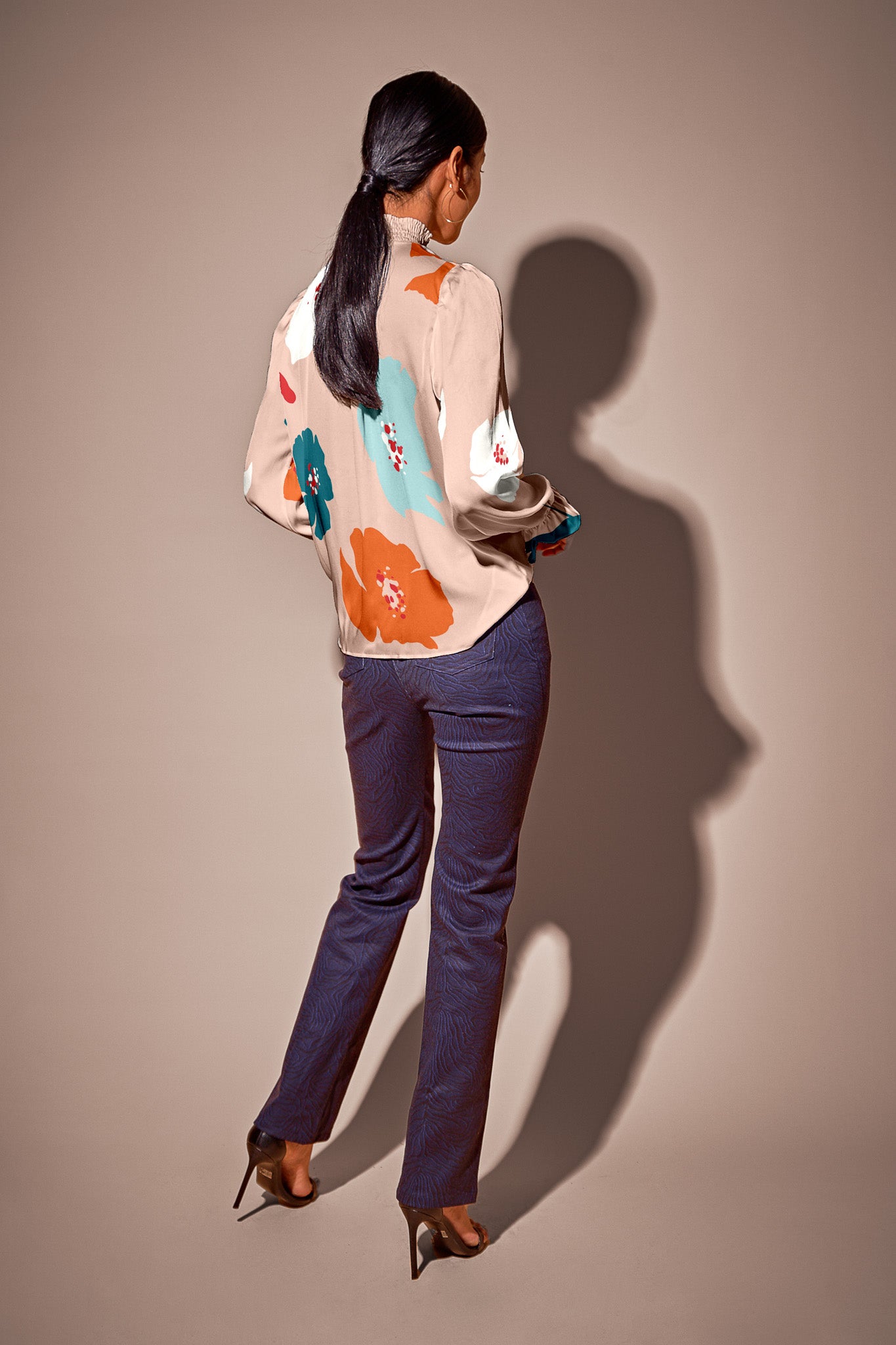 The Stella Top | Blush Mint Poppies