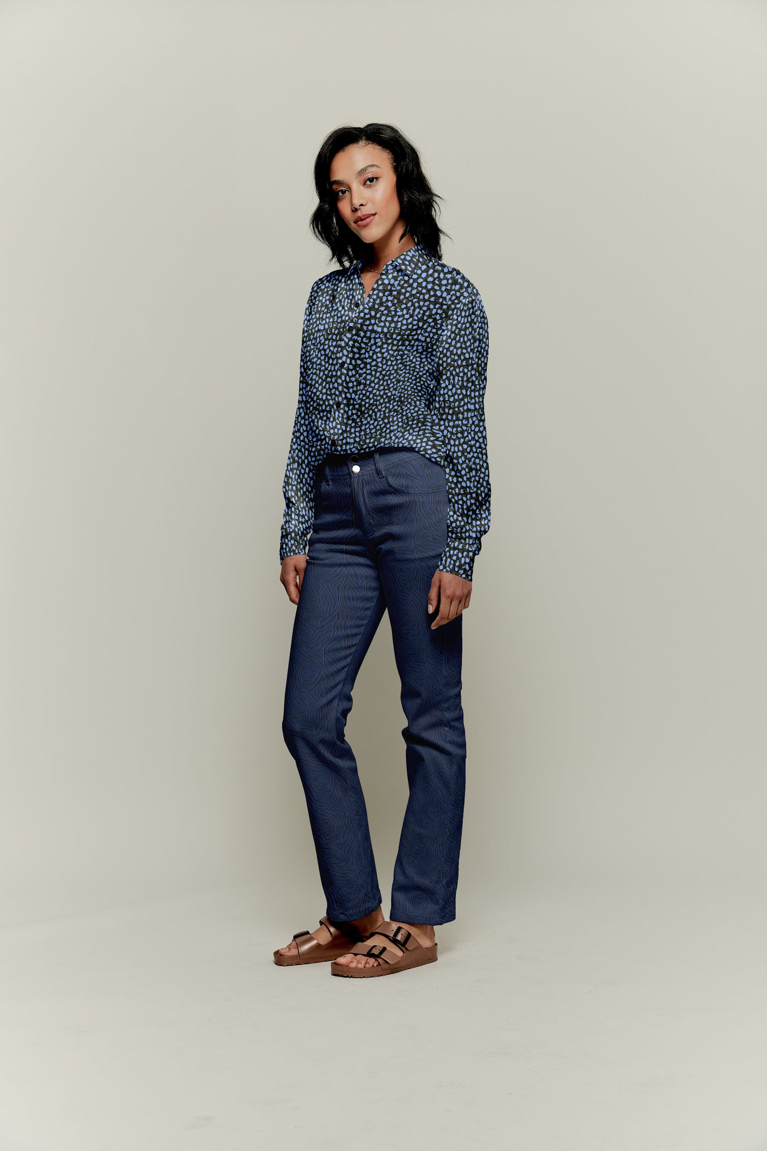 The Brooklyn Button Up | Cornflower Spots