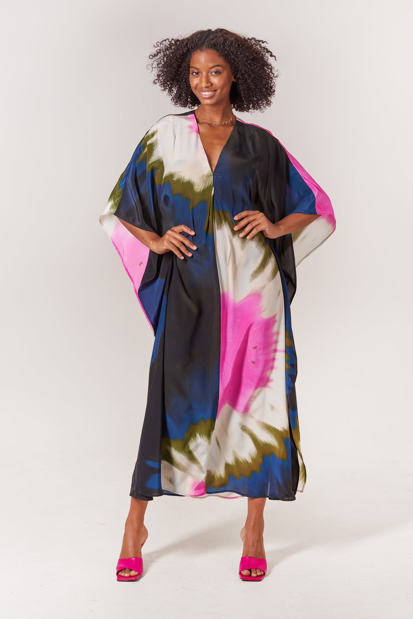 The Cleo Caftan | Ink Tie Dye