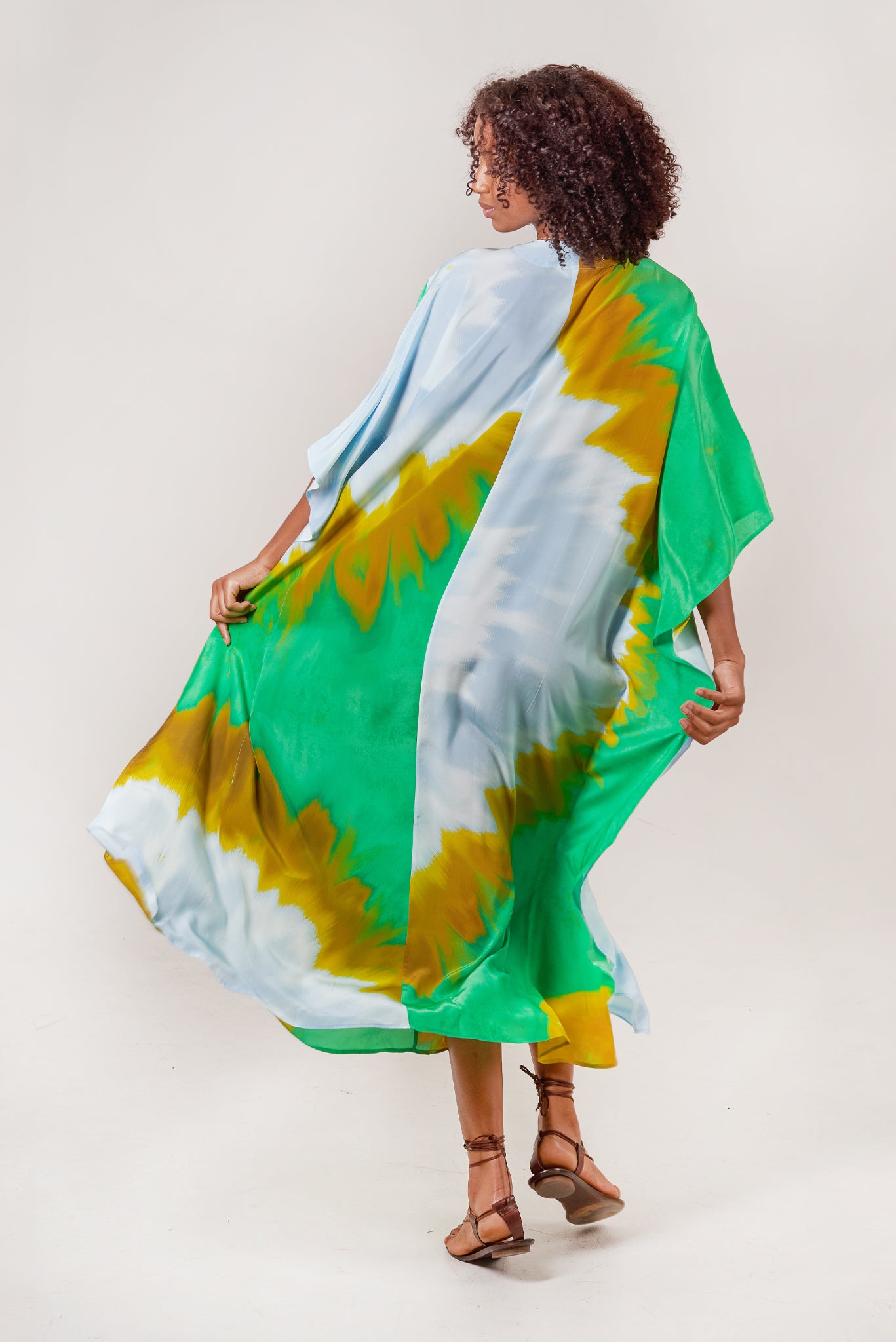 The Cleo Caftan | Seafoam Tie Dye