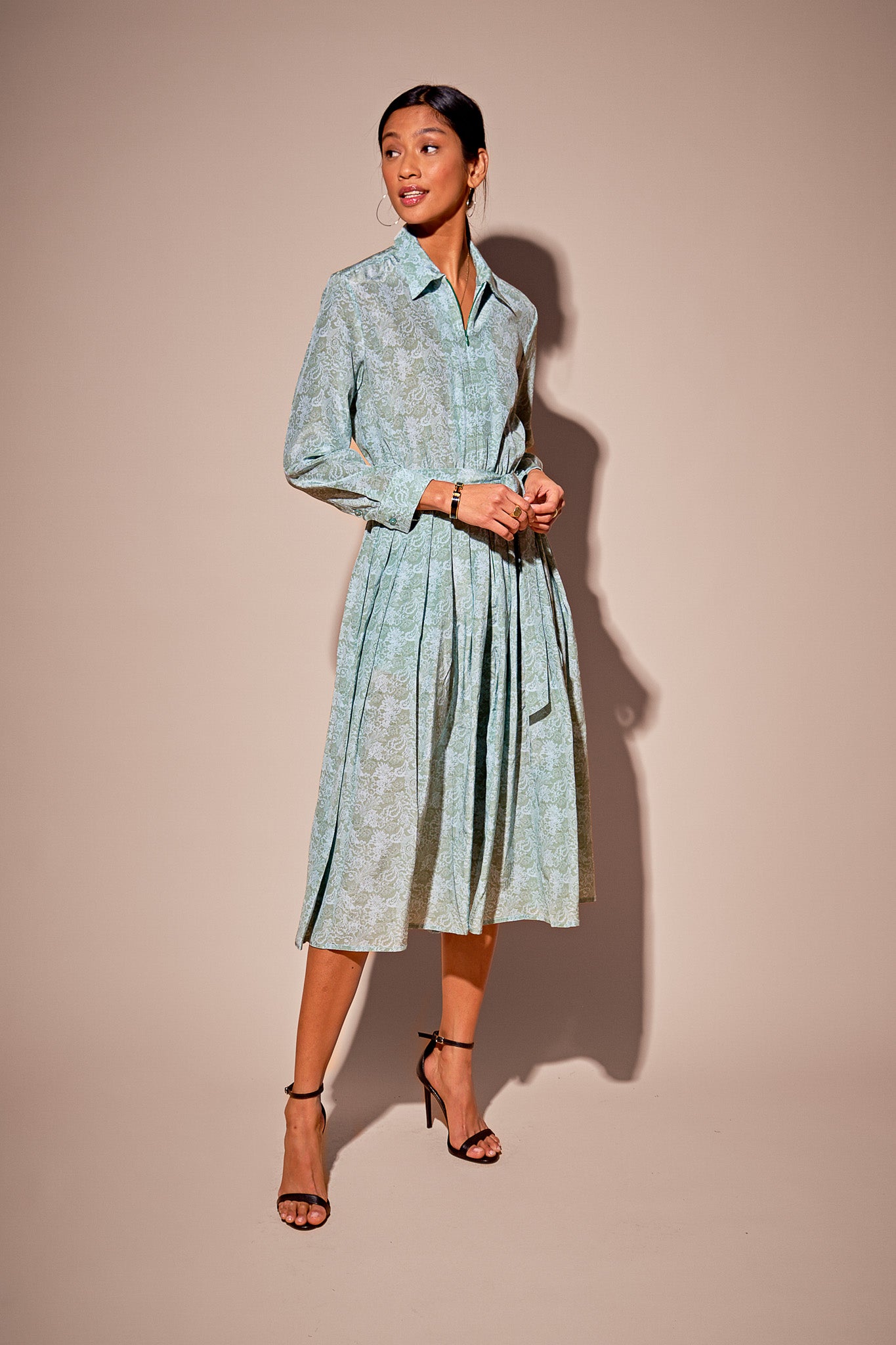 The Allyson Dress | Blue Moss Lace