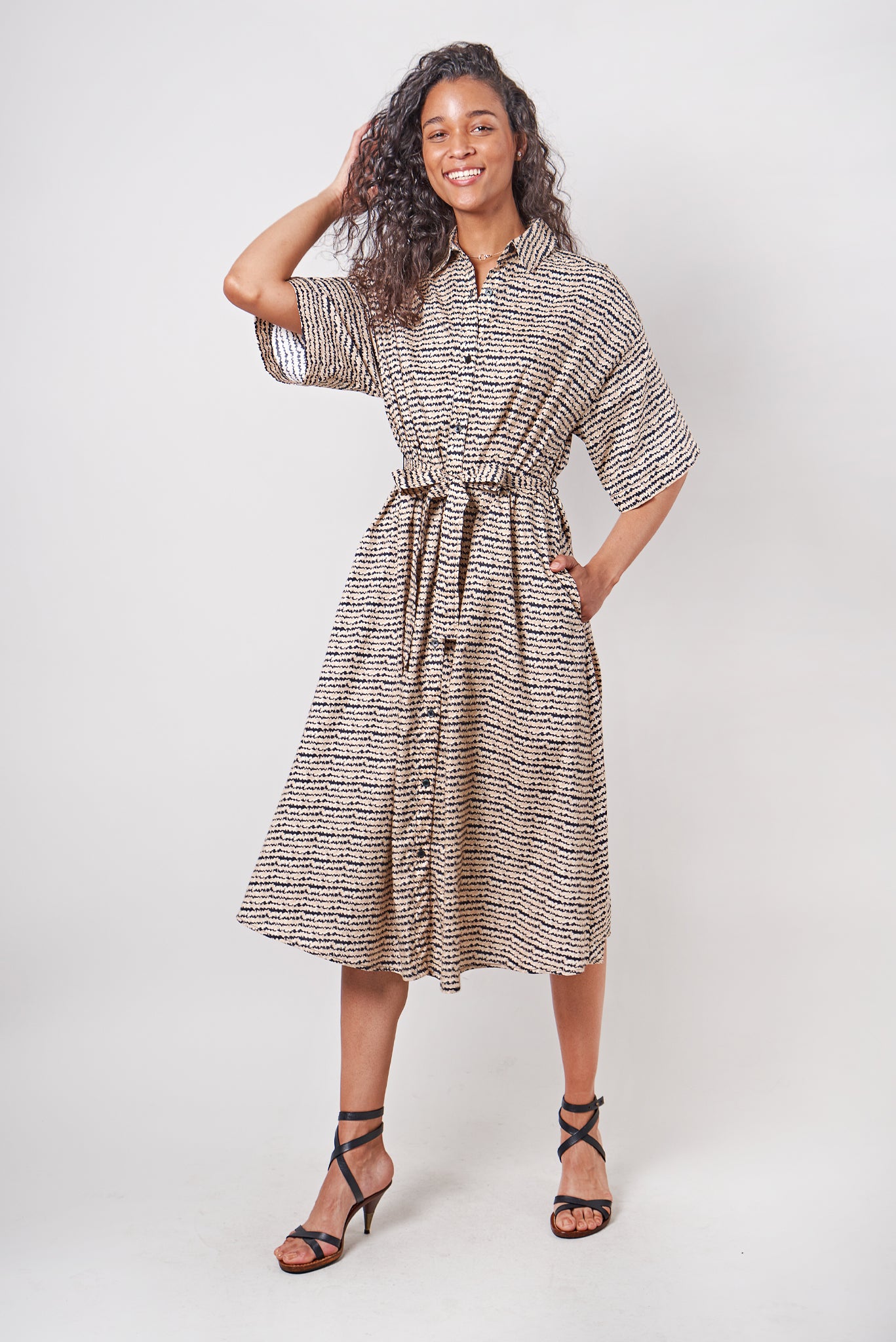 Sarah Shirtdress | Khaki Sound