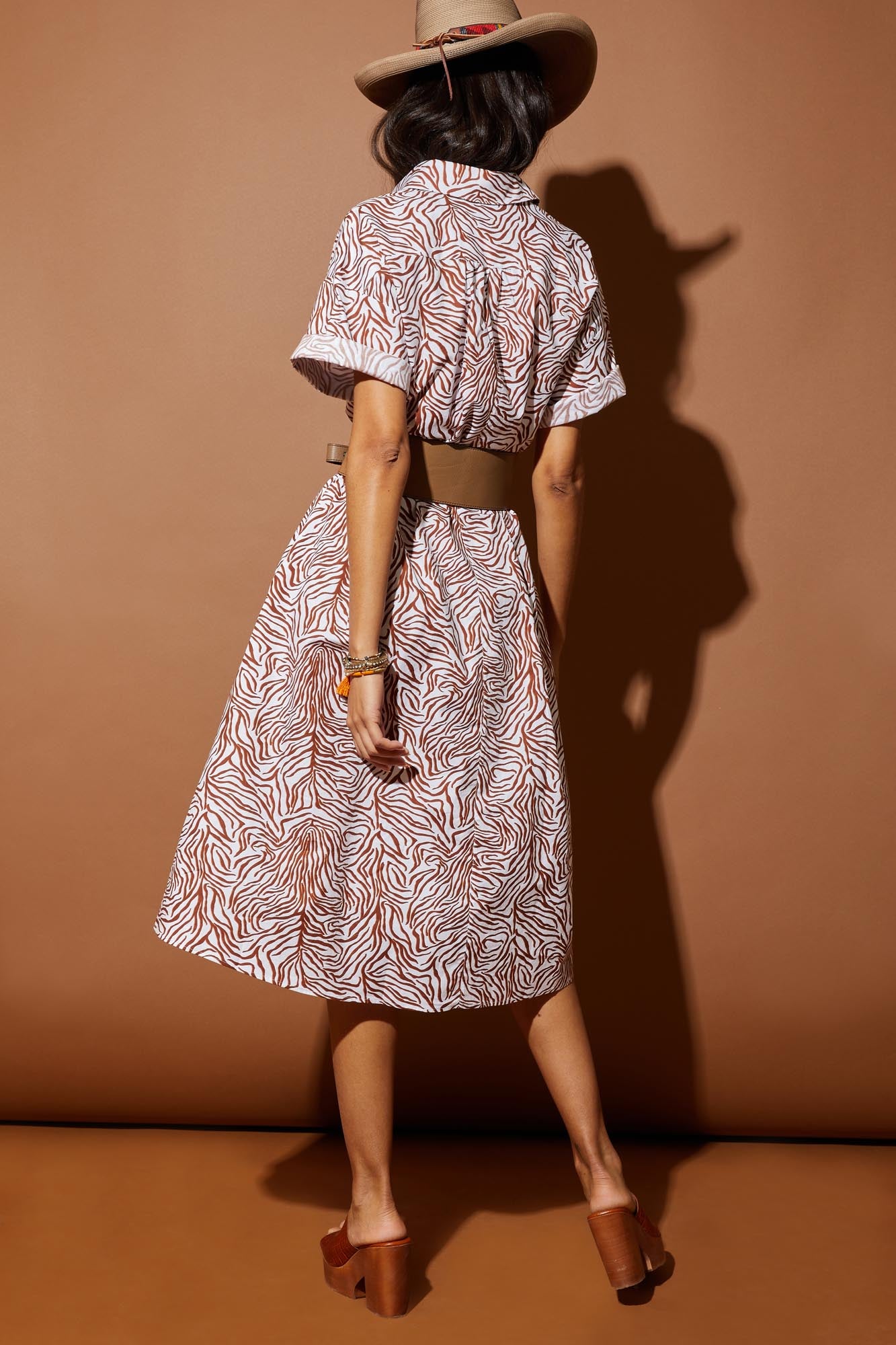 Sarah Shirtdress | White Tiger