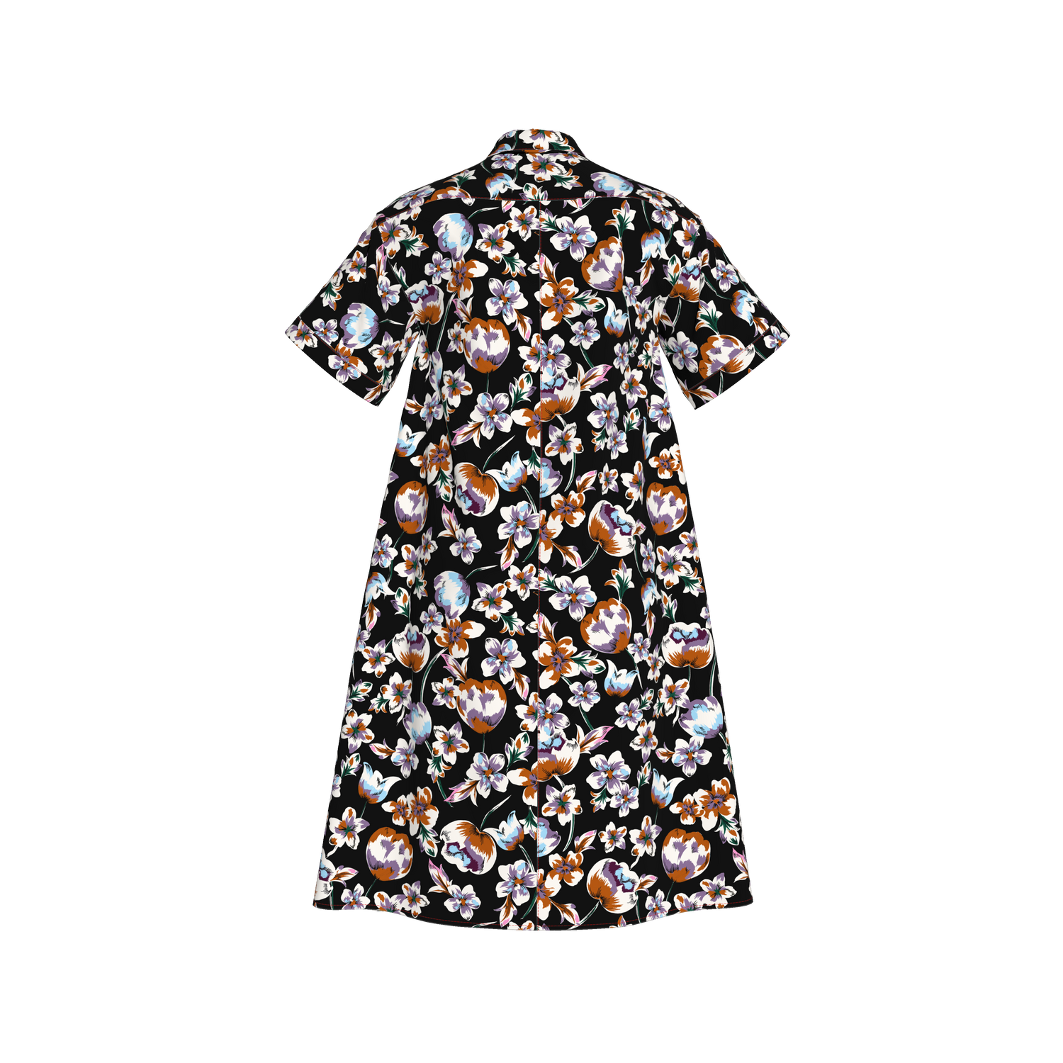 Sarah Shirtdress | Black Georgia Blossoms