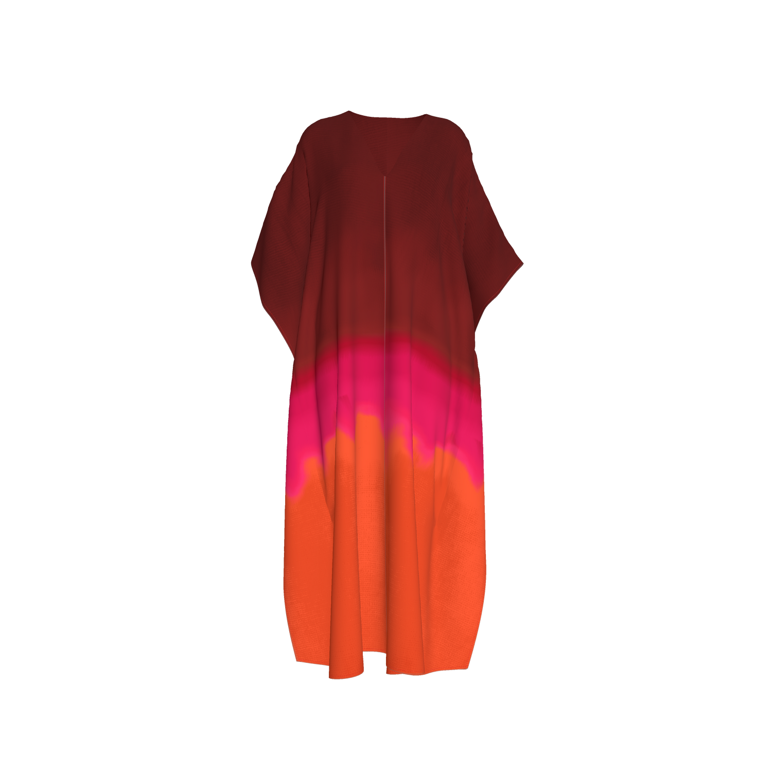 The Cleo Caftan | Burgundy Dip Dye