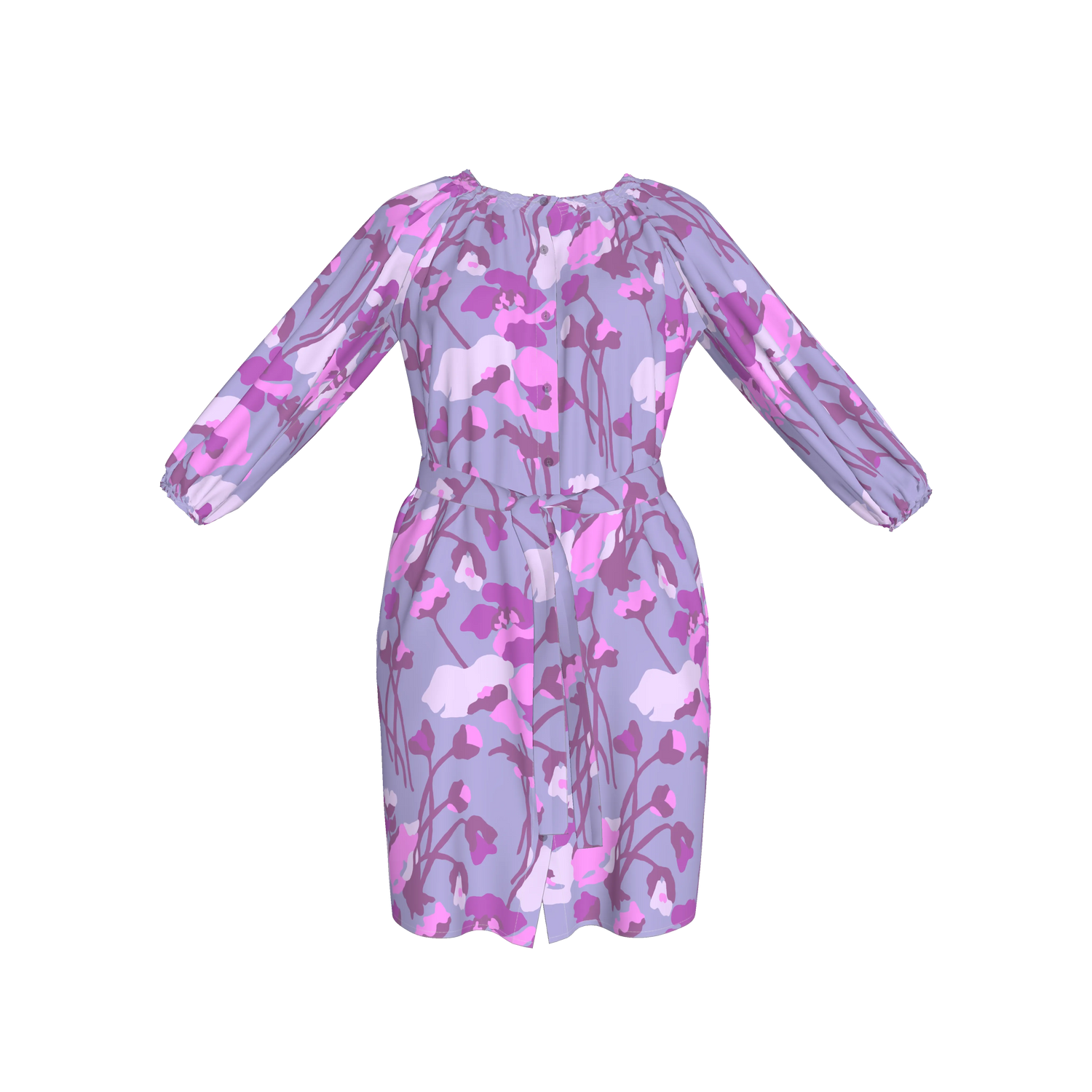 Classic Dress | Dini's Rustic Floral Pink on Pink