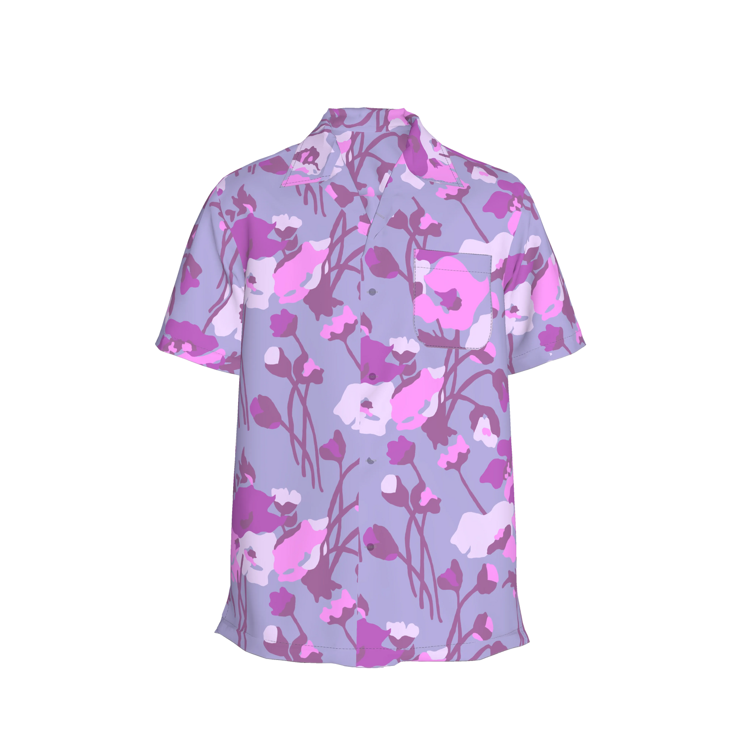 Carter Cabana Shirt | Dini's Rustic Floral Pink on Pink