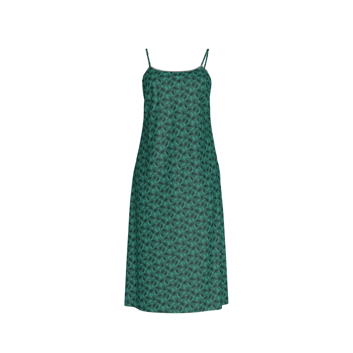Stevie Slip Dress | Adventurine Lovely Leaves