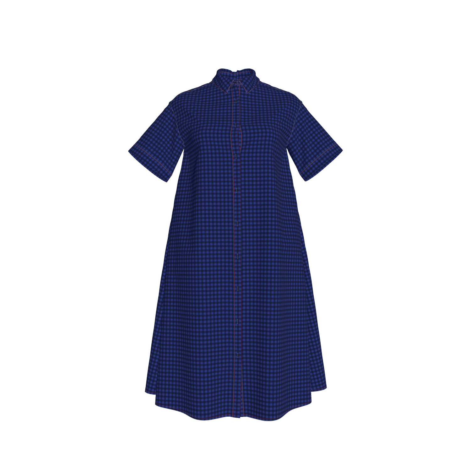Sarah Shirtdress | Navy Gingham
