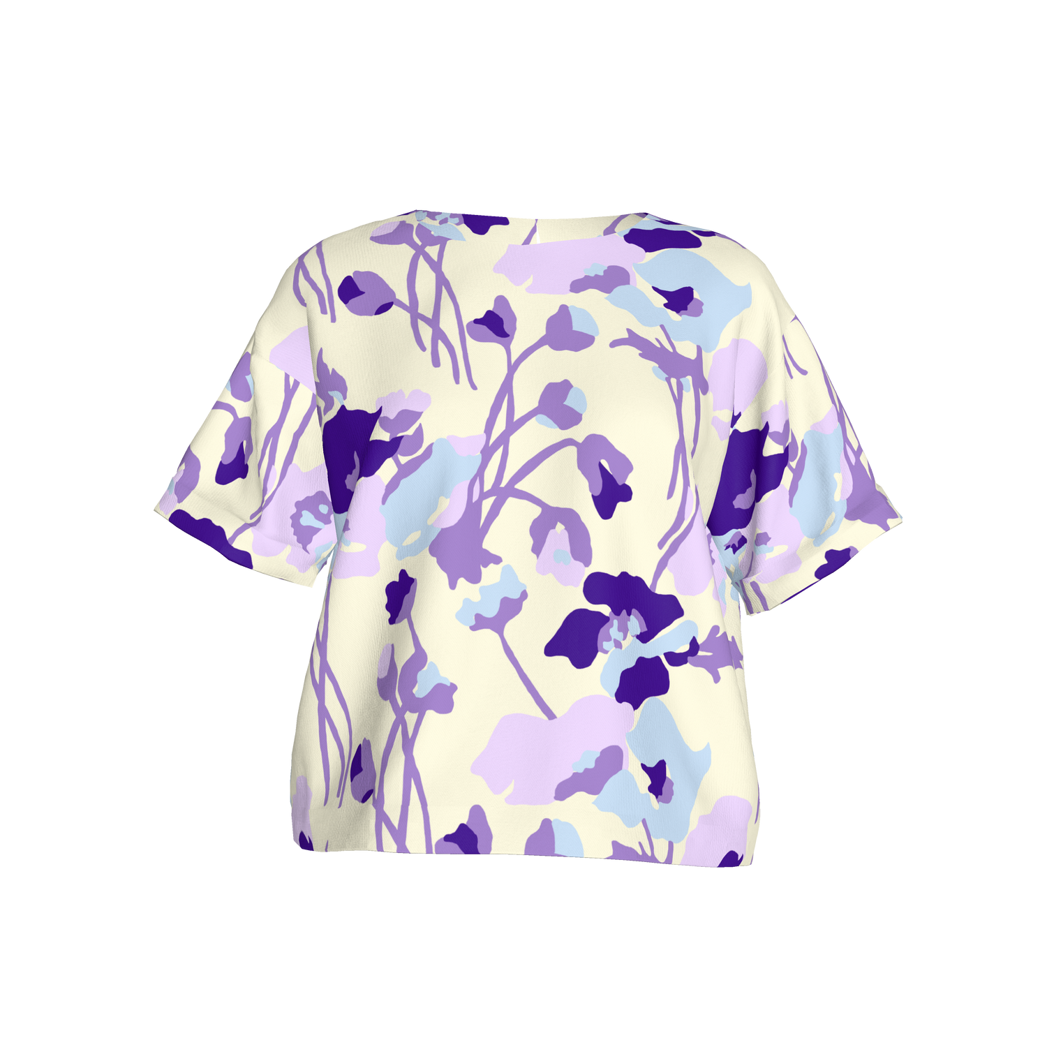 Eden Tee in Lightweight Cotton | Dini's Floral in Ecru