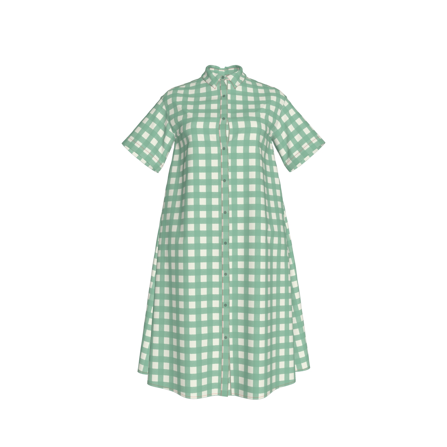 Sarah Shirtdress | Sage Gingham
