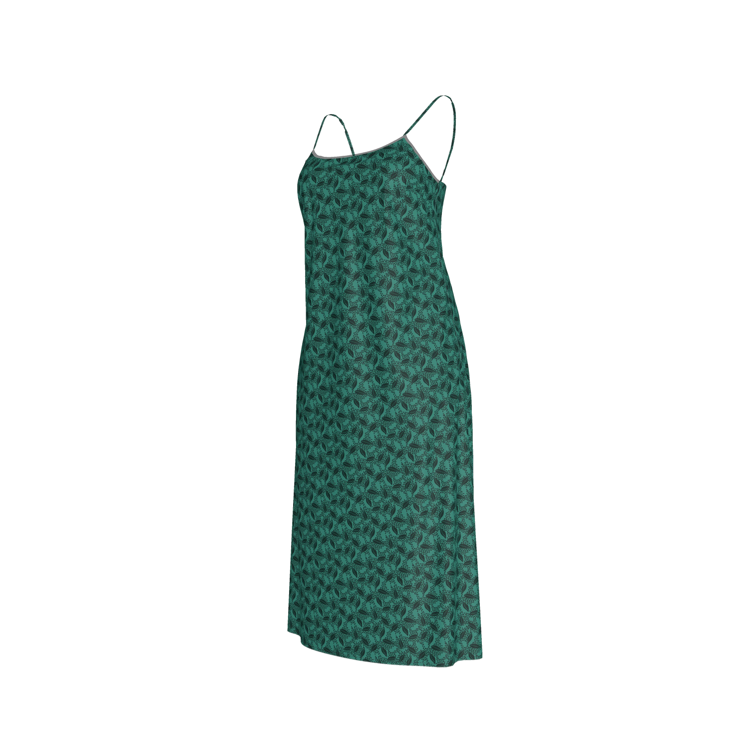 Stevie Slip Dress | Adventurine Lovely Leaves