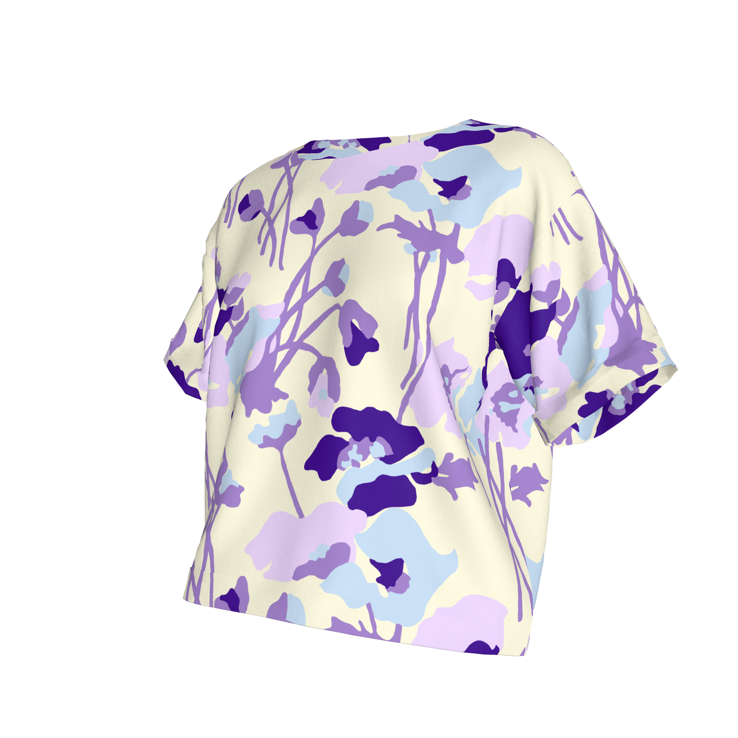 Eden Tee in Lightweight Cotton | Dini's Floral in Ecru