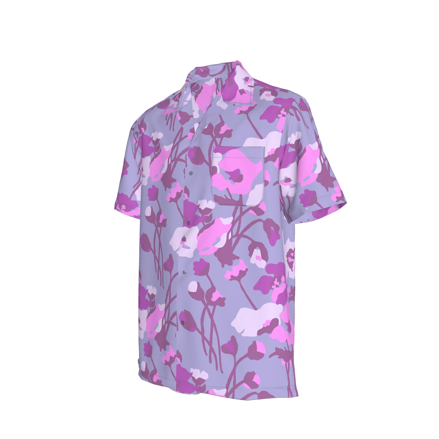 Carter Cabana Shirt | Dini's Rustic Floral Pink on Pink