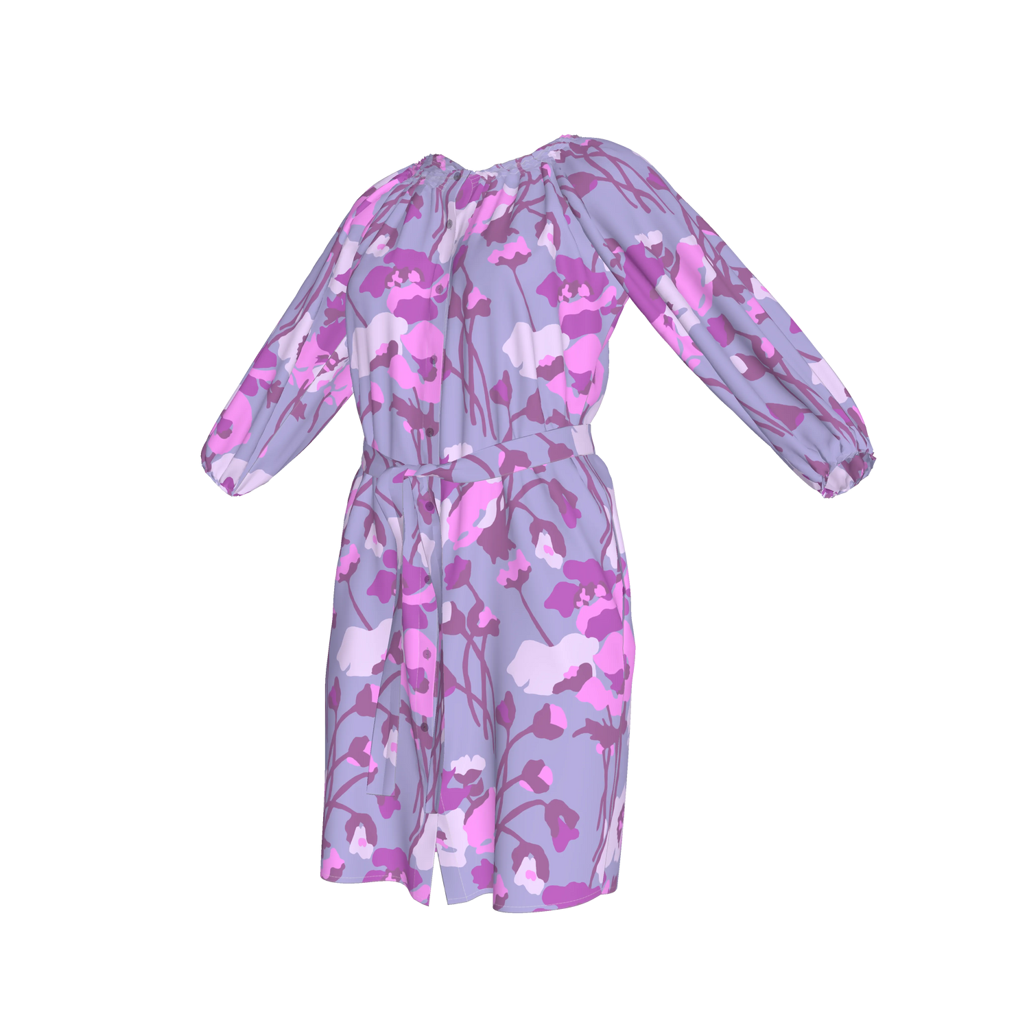 Classic Dress | Dini's Rustic Floral Pink on Pink