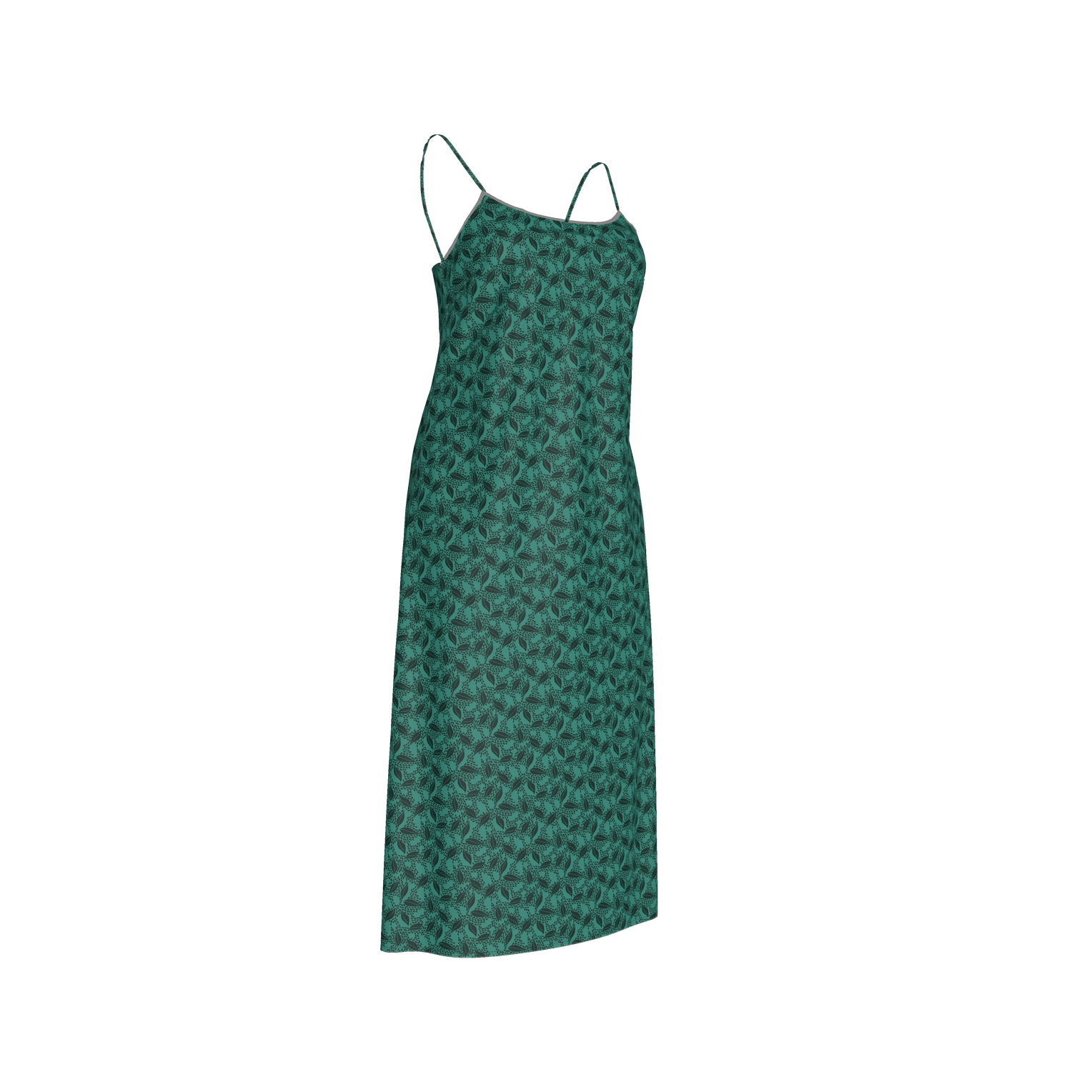 Stevie Slip Dress | Adventurine Lovely Leaves