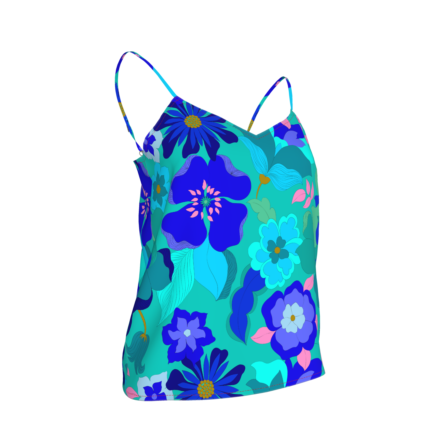 Khala Cami | Blue Retro Floral