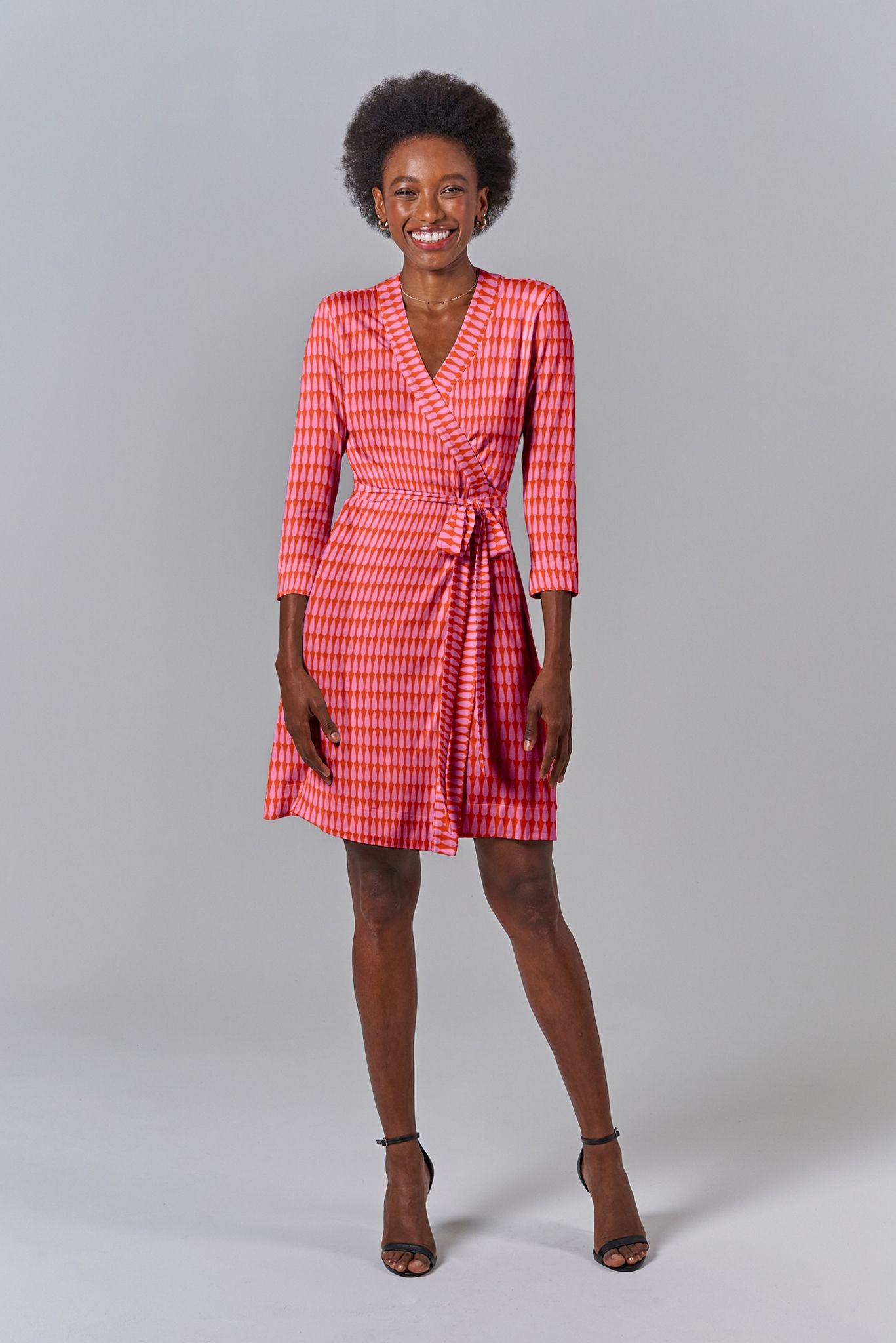 Rachel Wrap Dress | Classic Teardrop in Hot Pink | tuckernyc M Rachel Wrap Dress | Classic Teardrop in Hot Pink | tuckernyc M