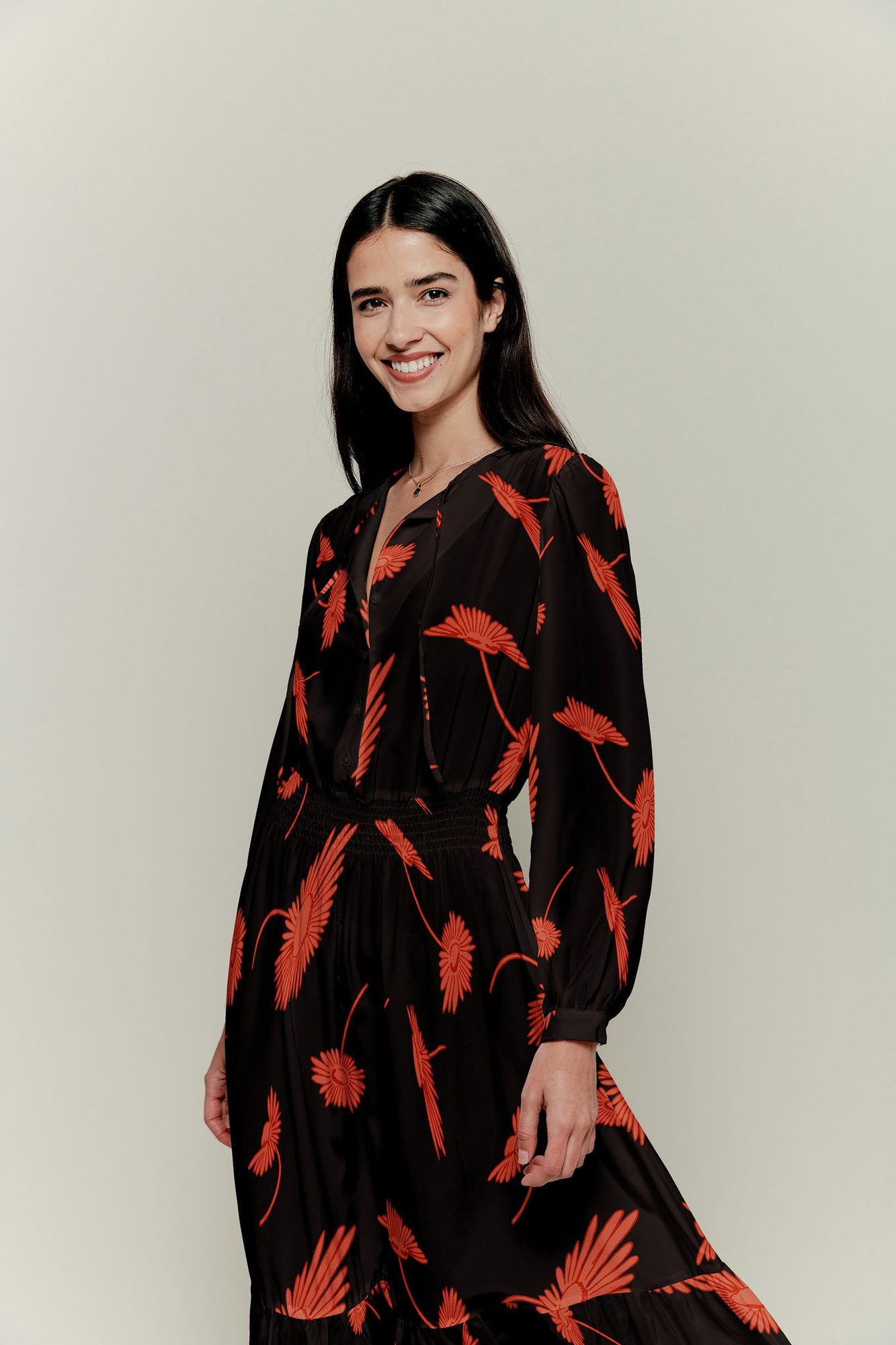 Juliette Dress | Coral and Cassis
