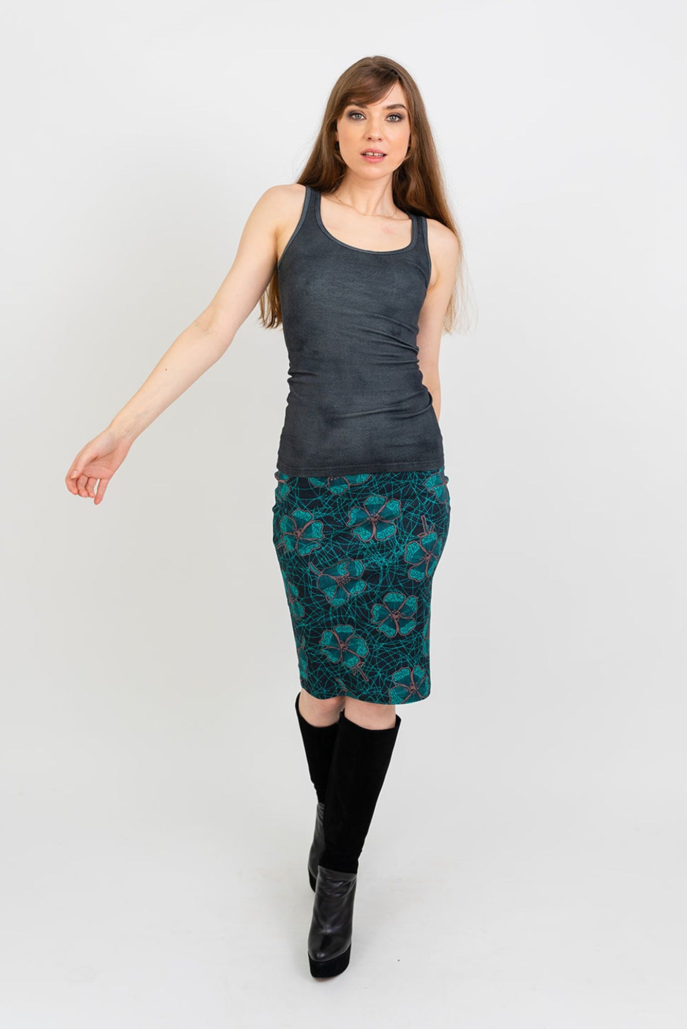 Sloan Knit Pencil Skirt | Emerald Casablancas