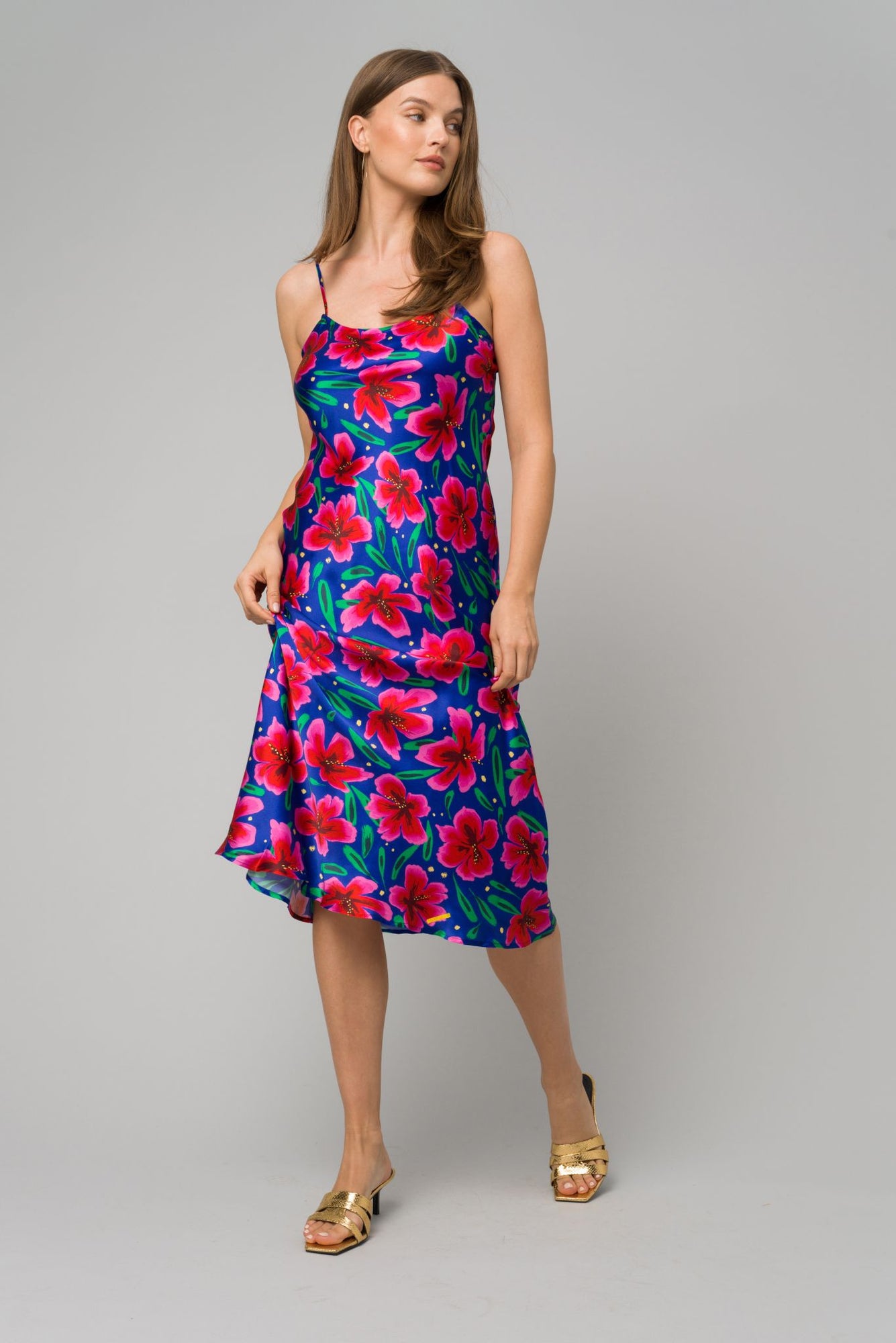 Stevie Slip Dress | Cobalt Radiant Floral