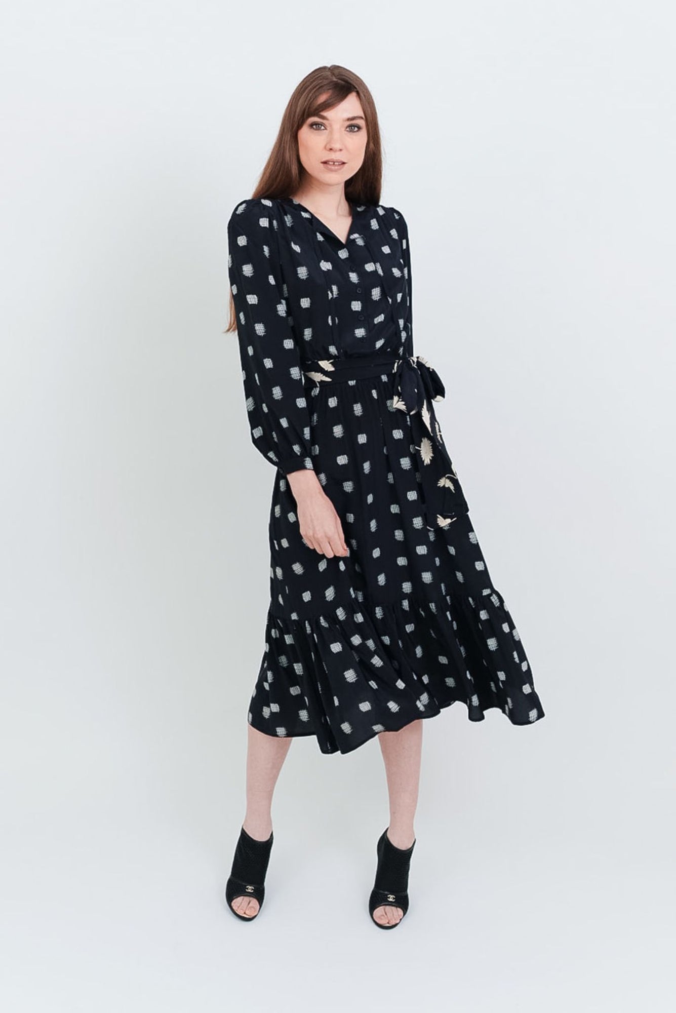 Juliette Dress | Black Cross-Stitch
