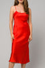Stevie Slip Dress | Brick Red Painter's Splash