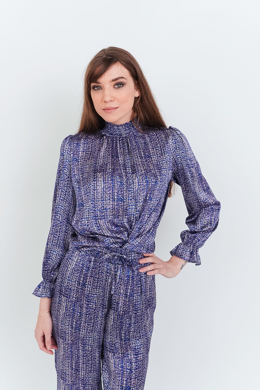 Stella Top | Tiffany's Tweed in Lavender