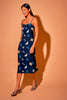 Stevie Slip Dress | Navy Painted Poppies