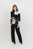 Stella Top | Maxi Poppies in Black and Ivory