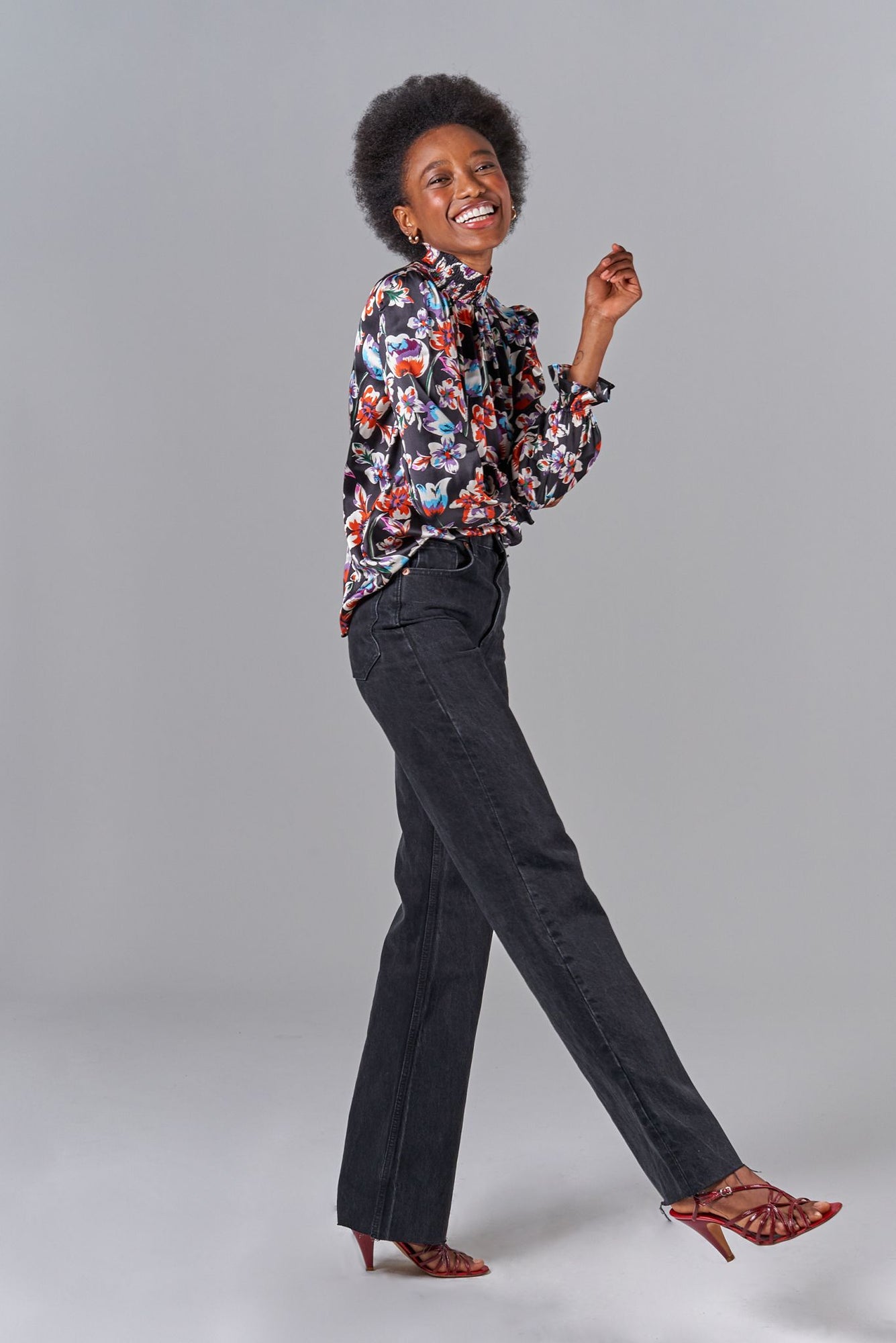 Stella Top | Georgia Blossoms in Black