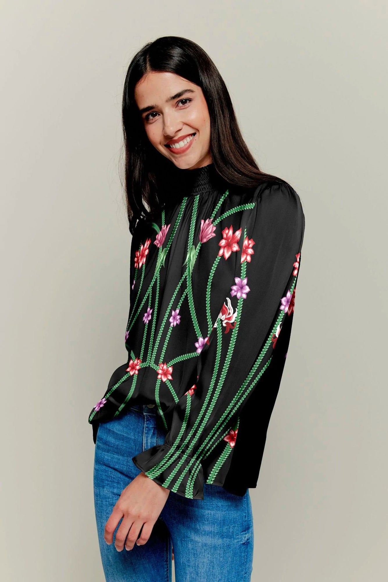 Stella Top | Art Nouveau Floral