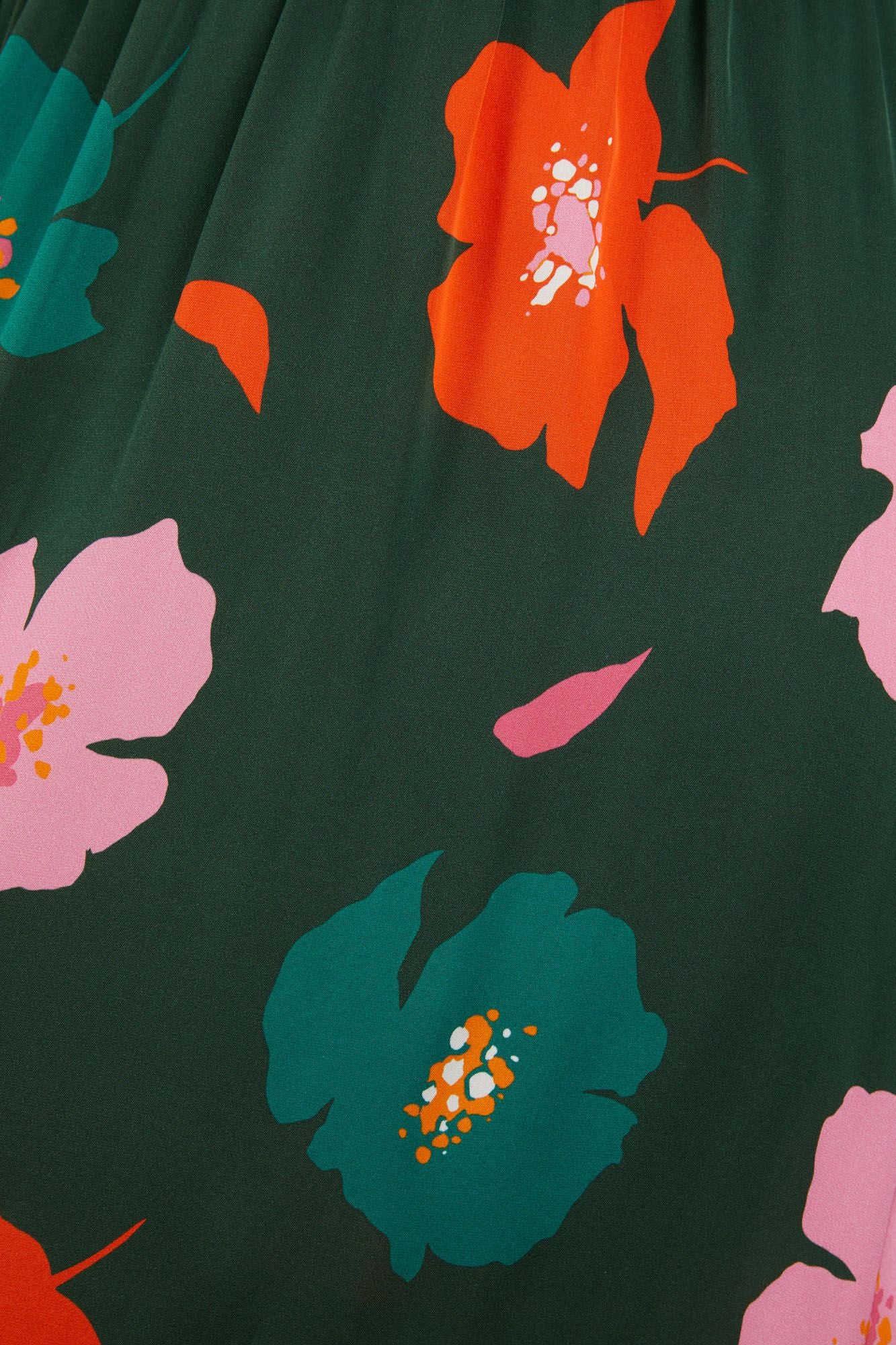 Juliette Dress | Evergreen Painted Poppies