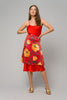 Stevie Slip Dress | Brick Red Painter's Splash
