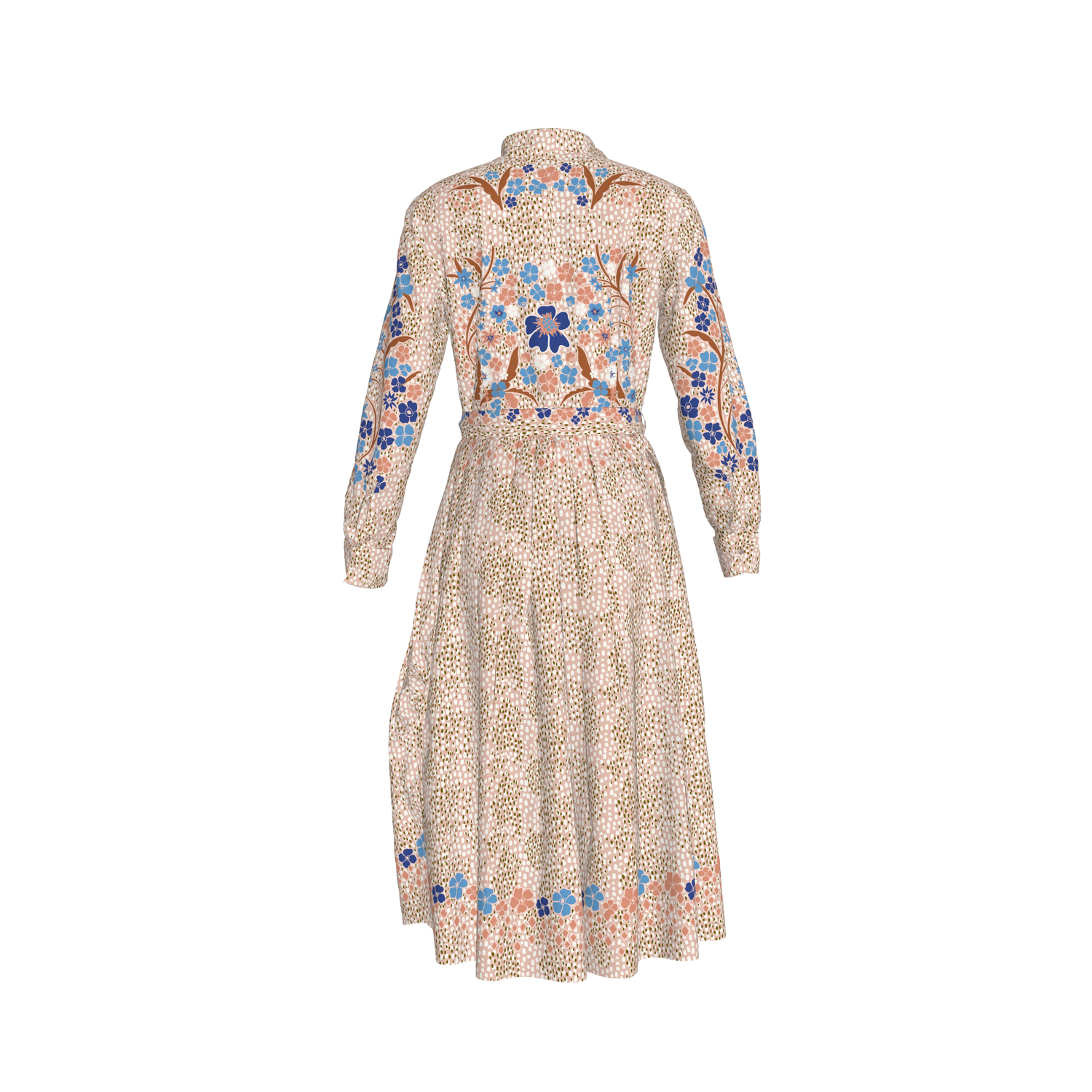 The Allyson Dress in Silk | Blush Baroque Floral