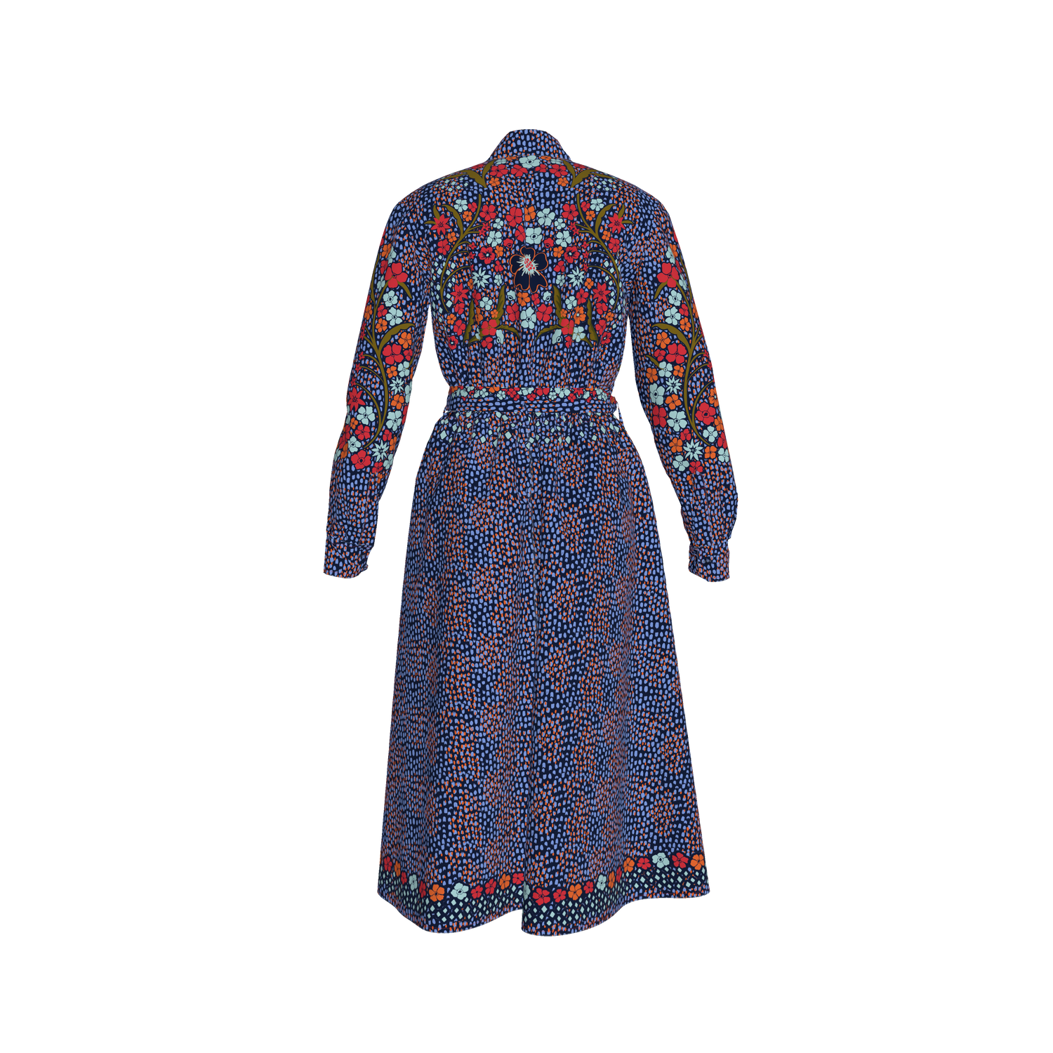Emerson Dress in Silk | Midnight Baroque Floral