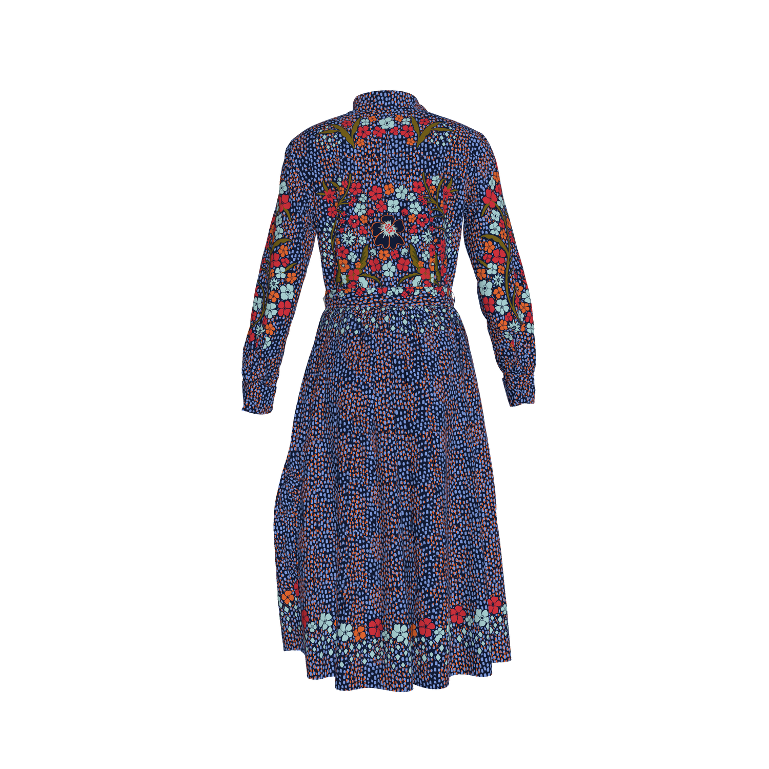 Allyson Dress in Silk | Midnight Baroque Floral