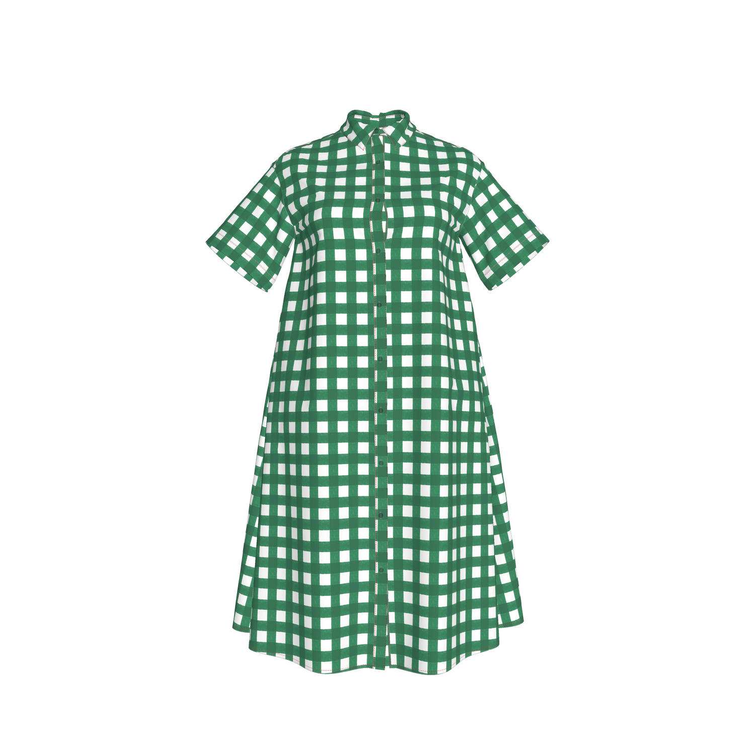 Sarah Shirtdress | Emerald Gingham