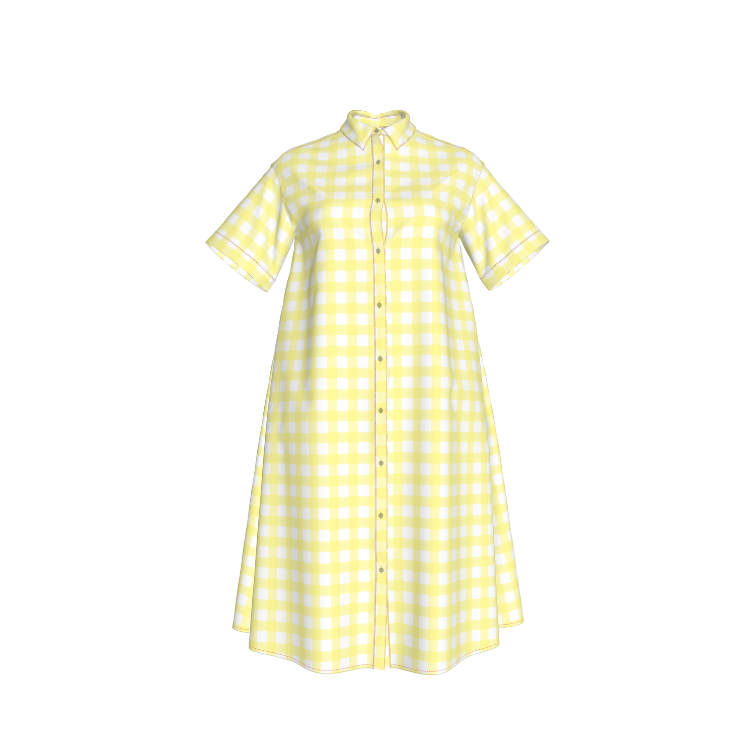 Sarah Shirtdress | Pale Yellow Gingham