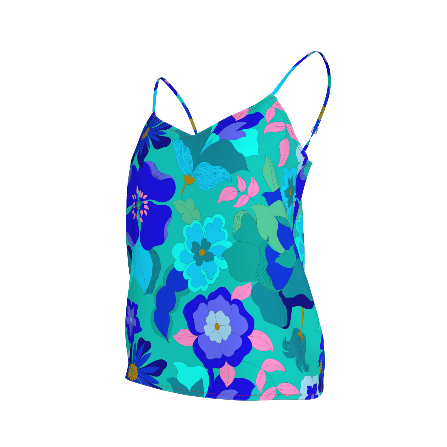 Khala Cami | Blue Retro Floral