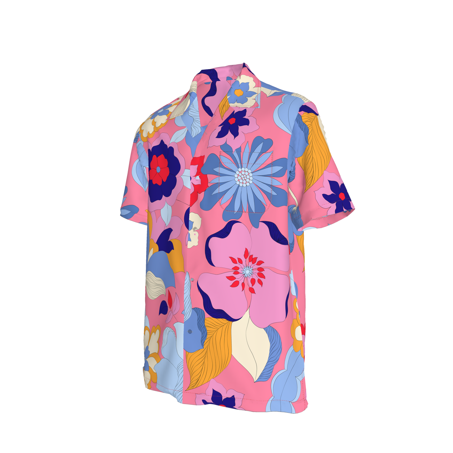 Carter Cabana Shirt | Pink Retro Floral