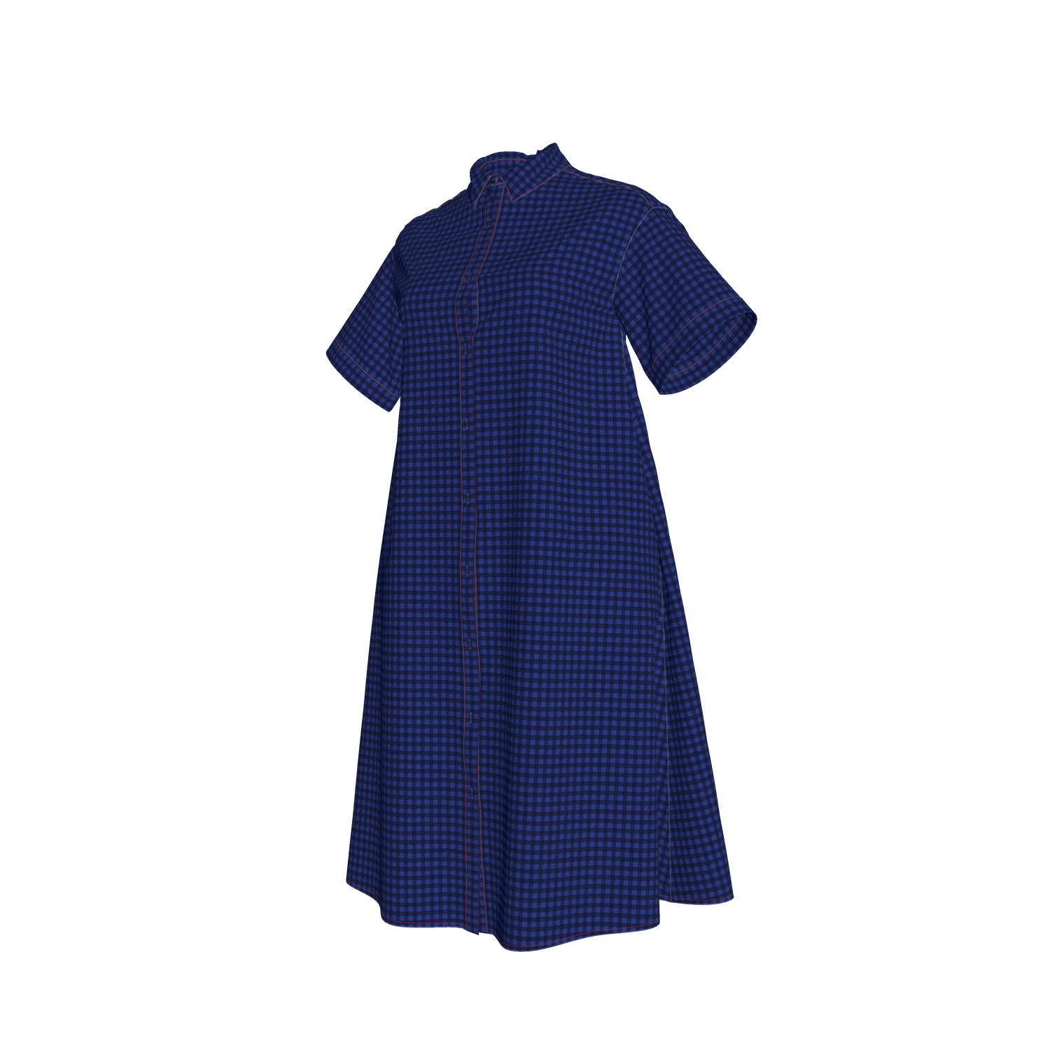 Sarah Shirtdress | Navy Gingham