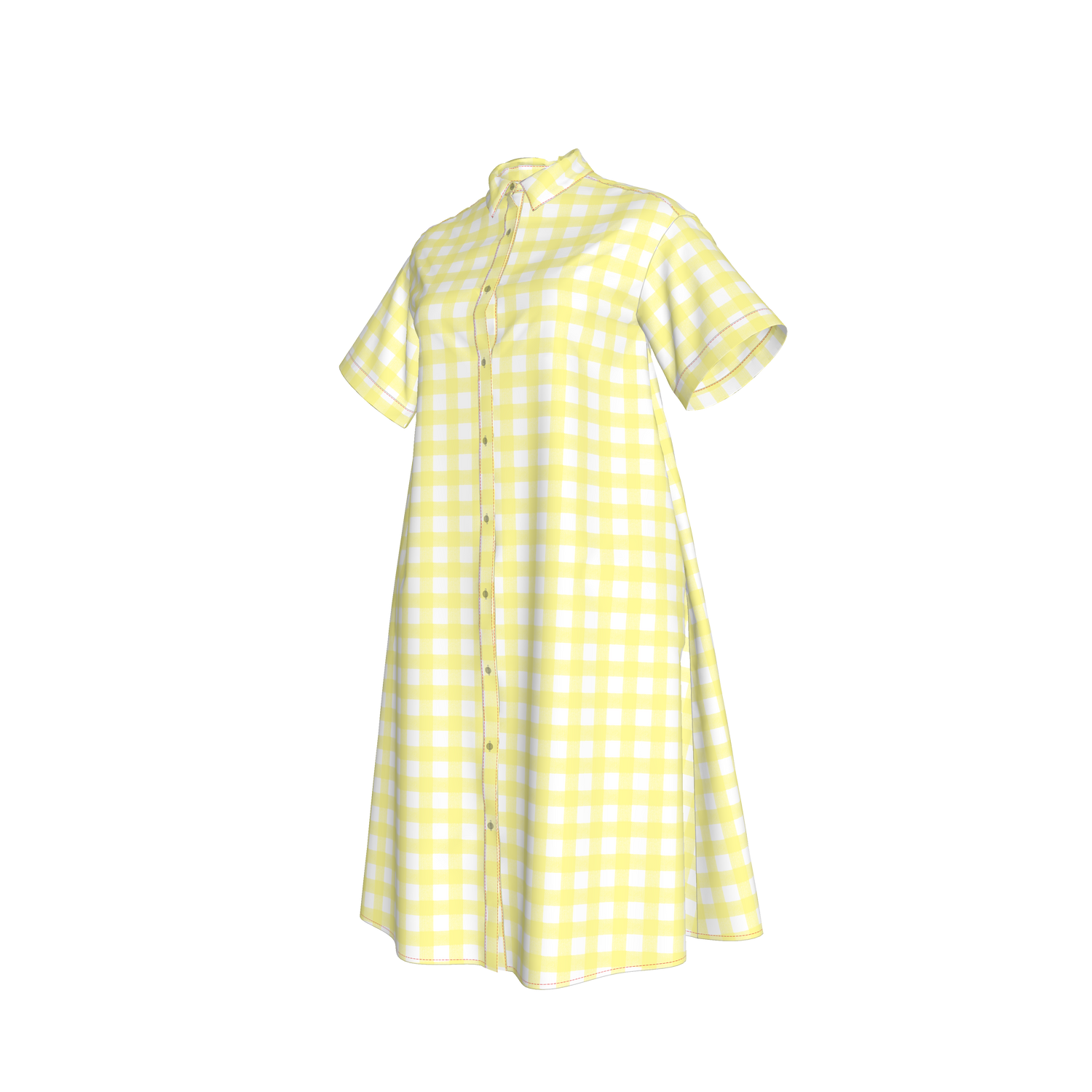 Sarah Shirtdress | Pale Yellow Gingham