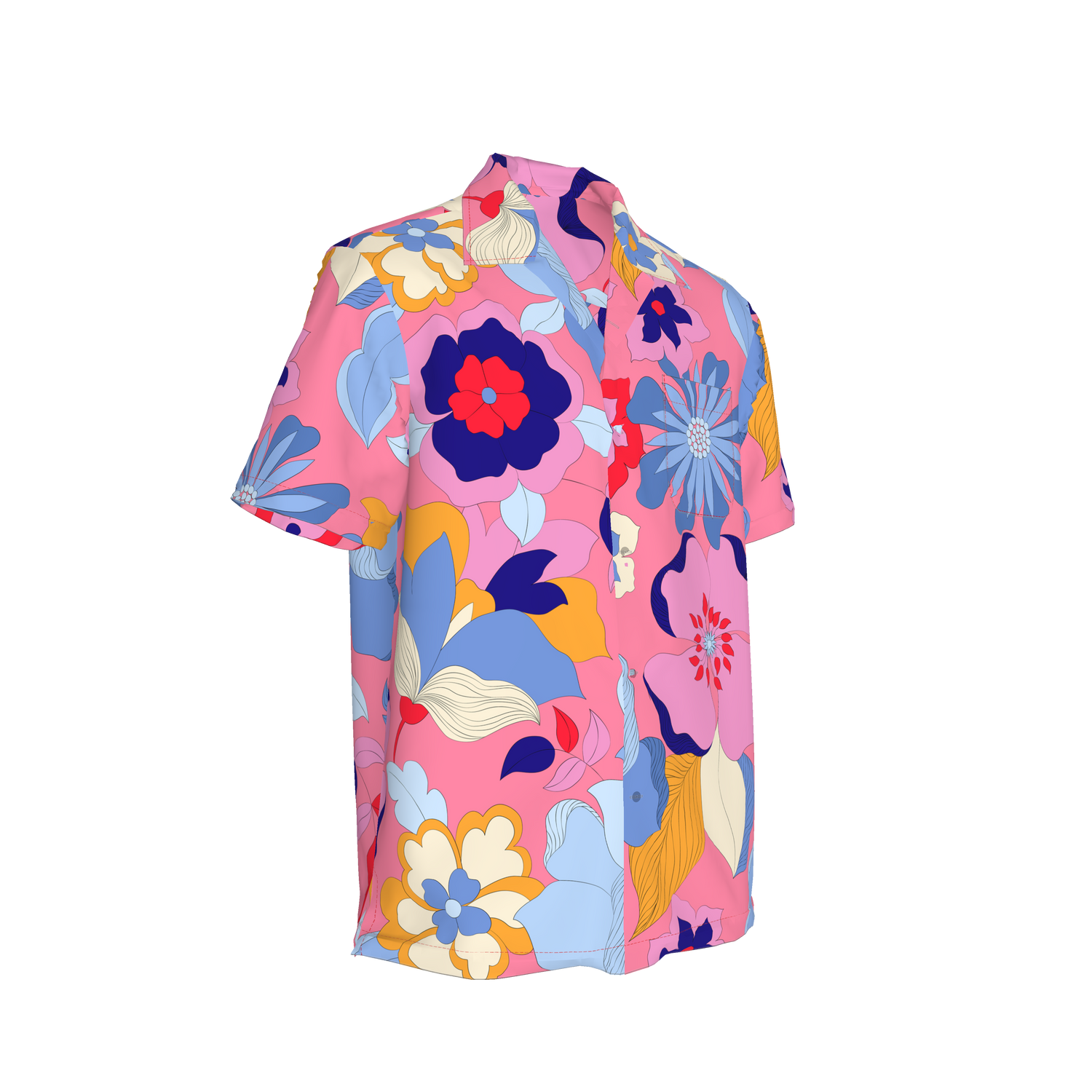 Carter Cabana Shirt | Pink Retro Floral