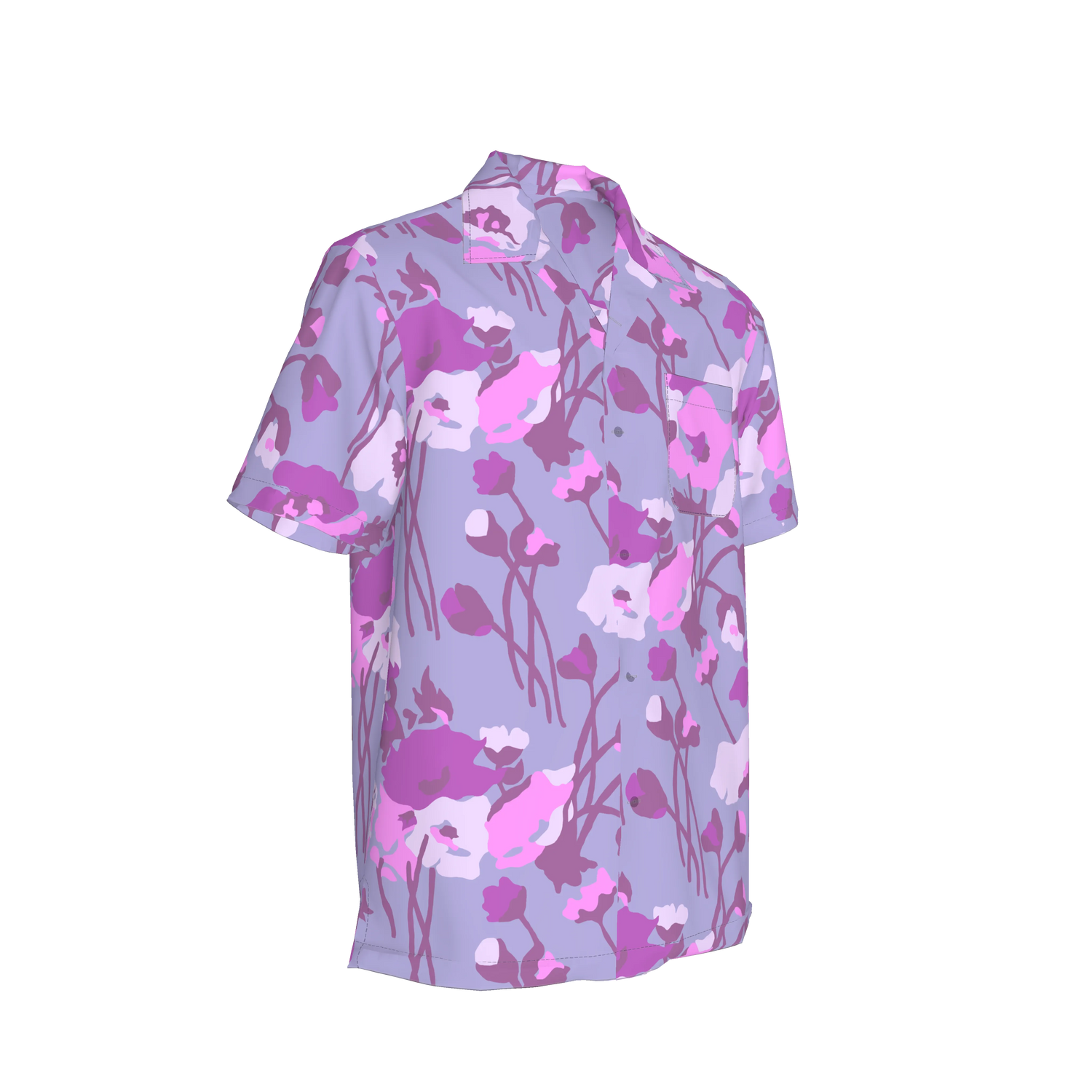 Carter Cabana Shirt | Dini's Rustic Floral Pink on Pink
